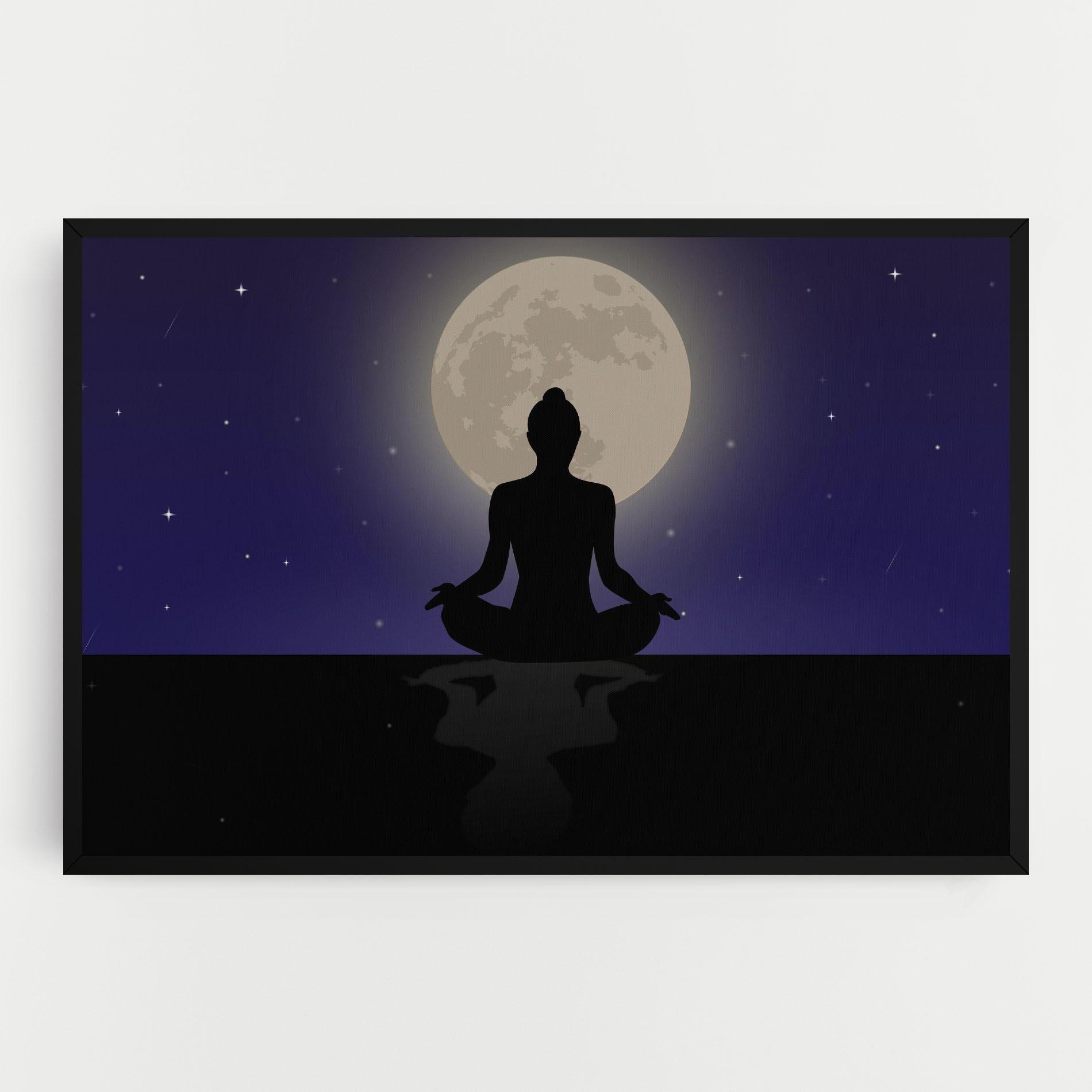 Tablou Canvas Full Moon Yoga mockup 0