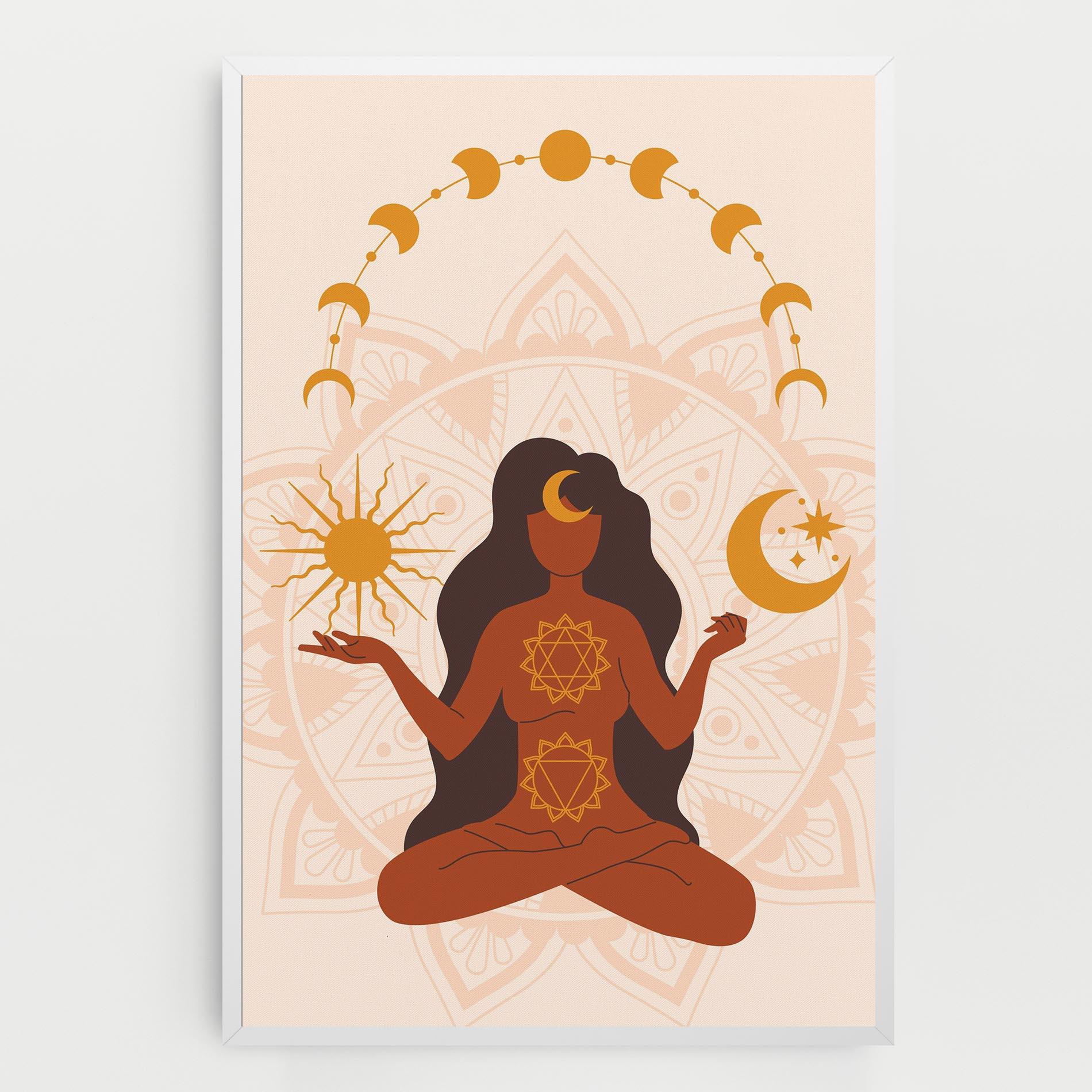 Tablou Canvas Moon Sun Meditation mockup 0