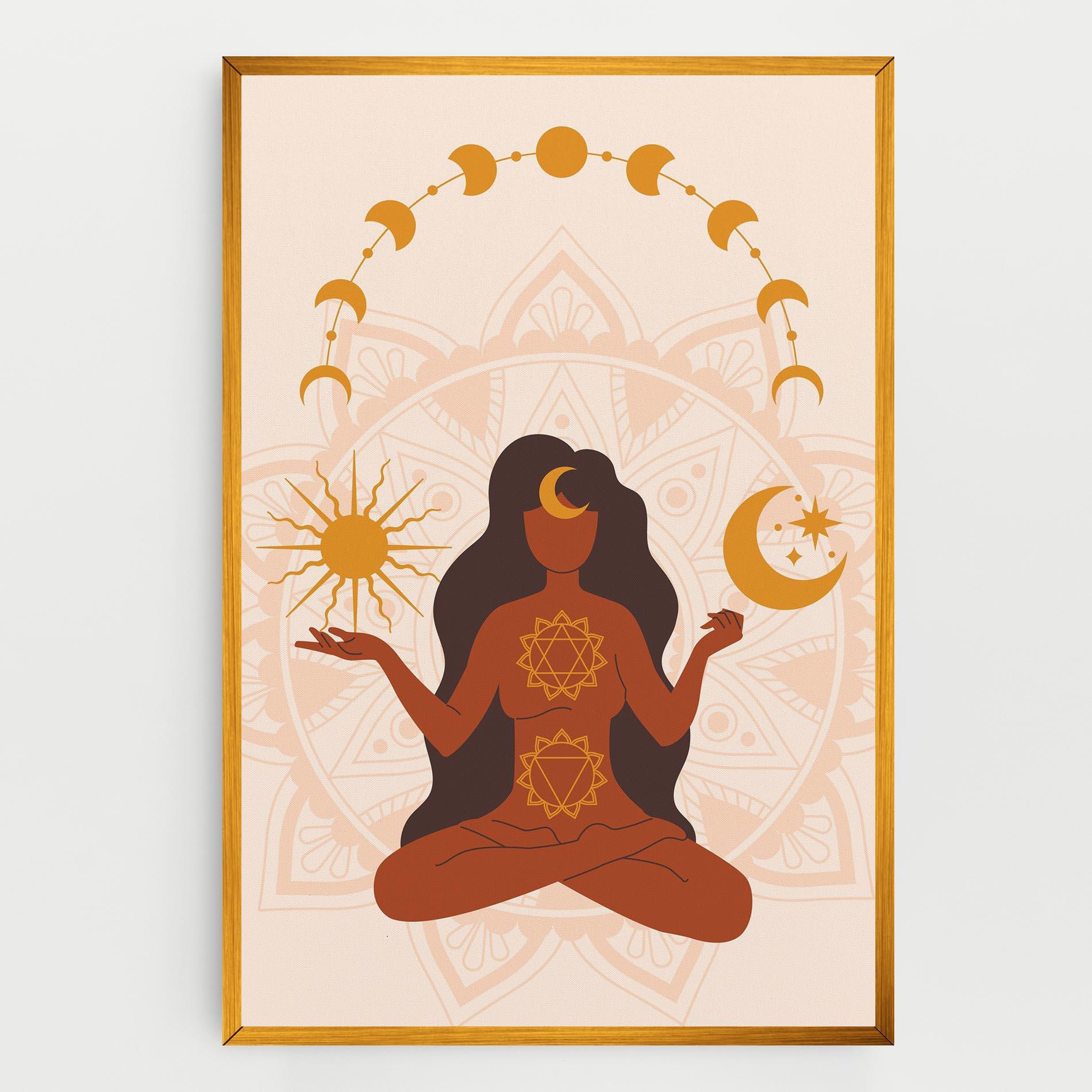 Tablou Canvas Moon Sun Meditation mockup 0