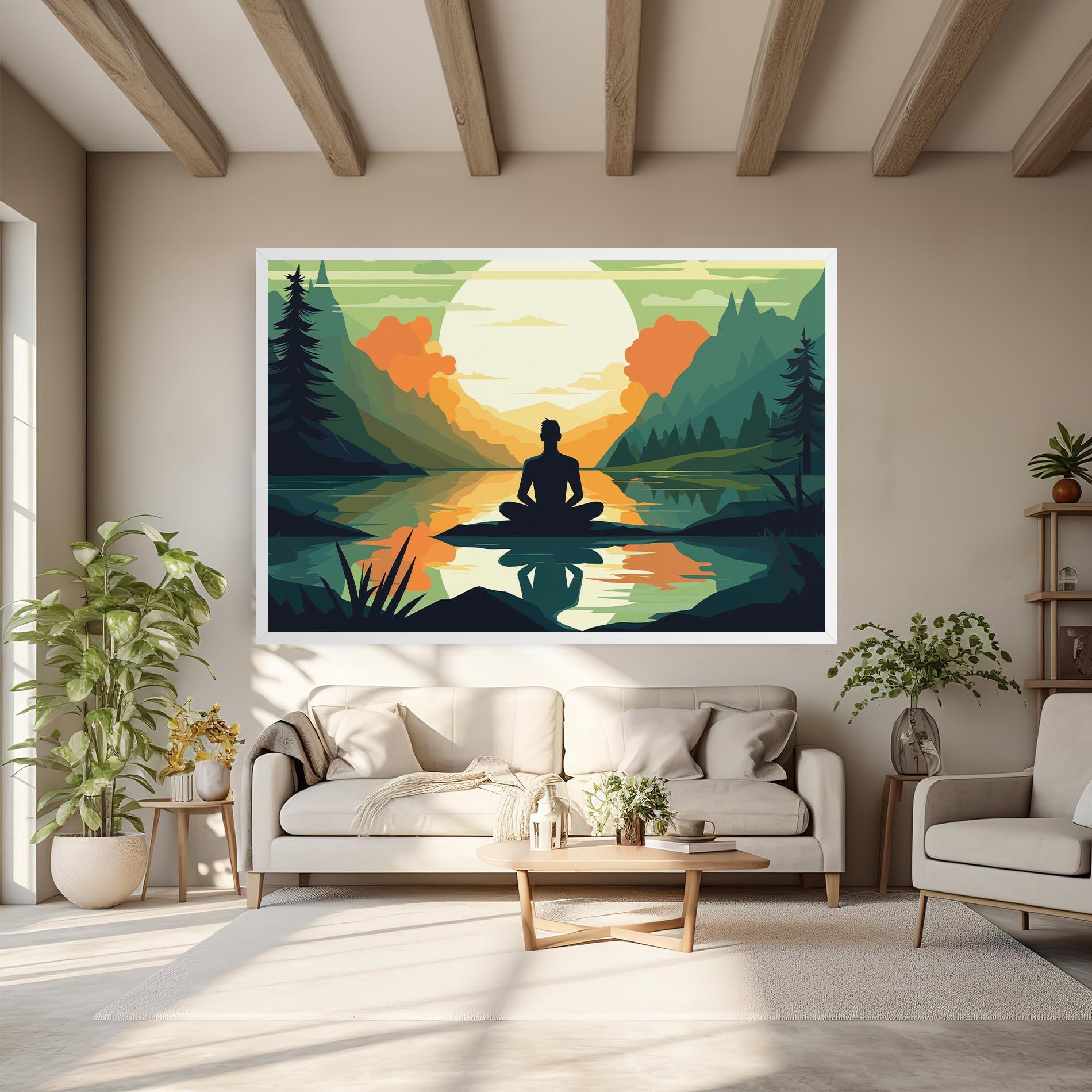 Tablou Canvas Forest Yoga mockup 6