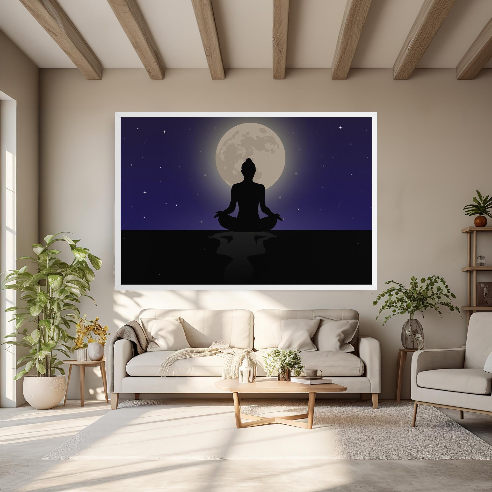 Tablou Canvas Full Moon Yoga mockup 6