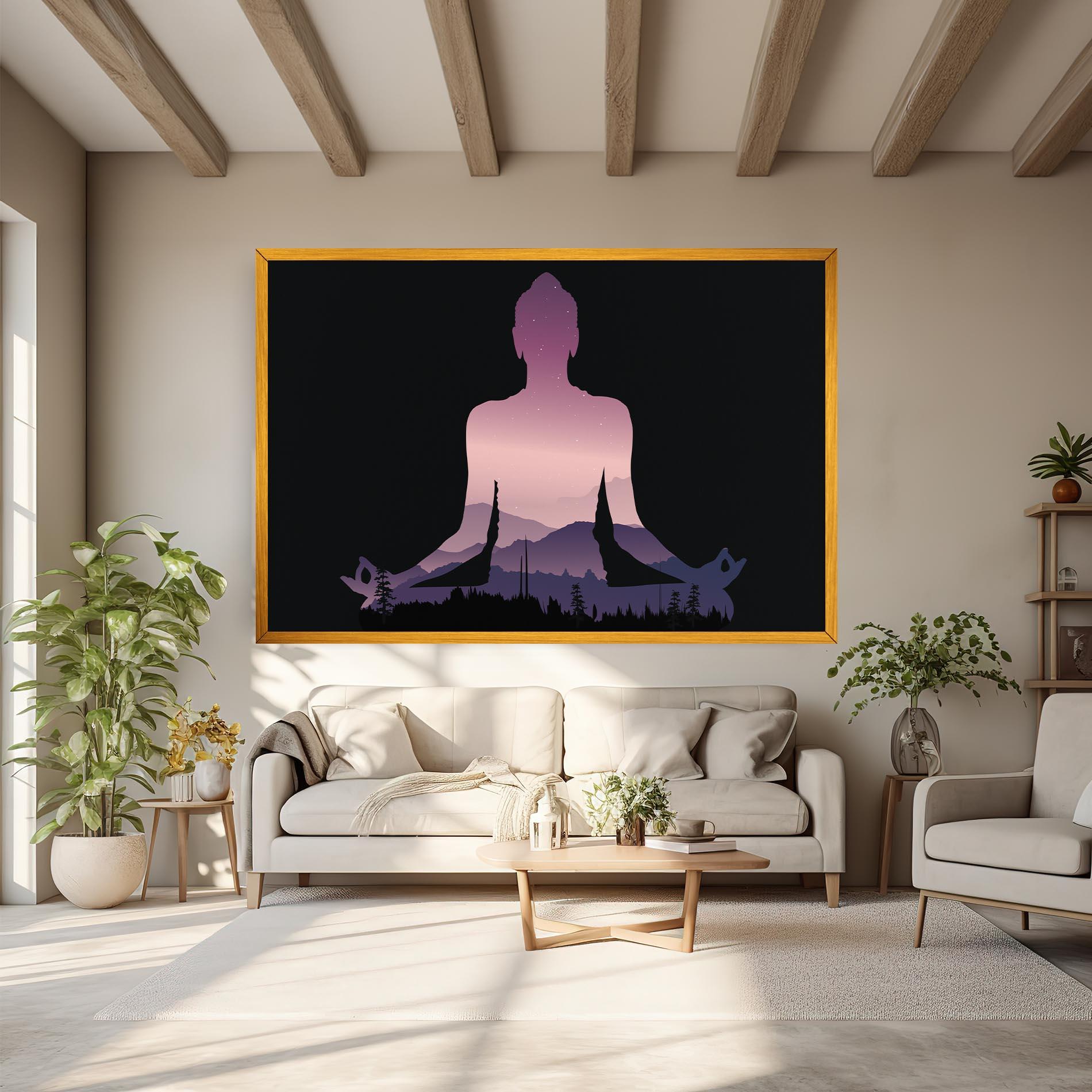 Tablou Canvas Forest Star Yoga mockup 6