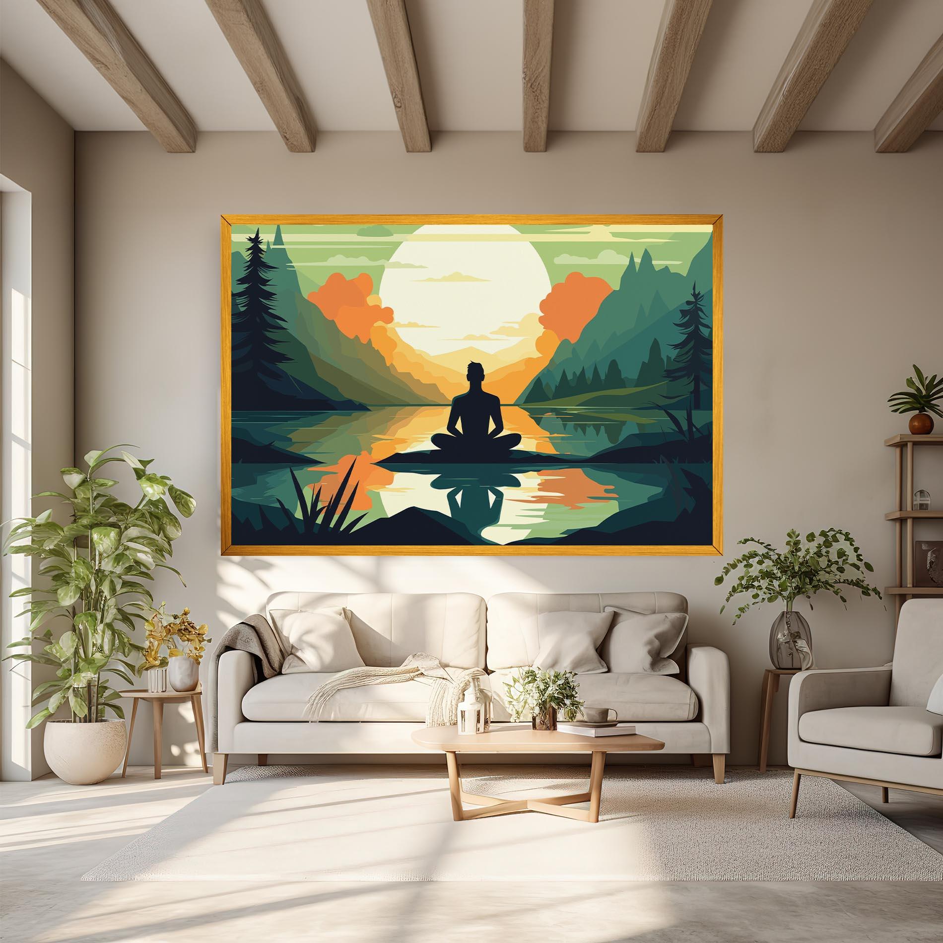 Tablou Canvas Forest Yoga mockup 6