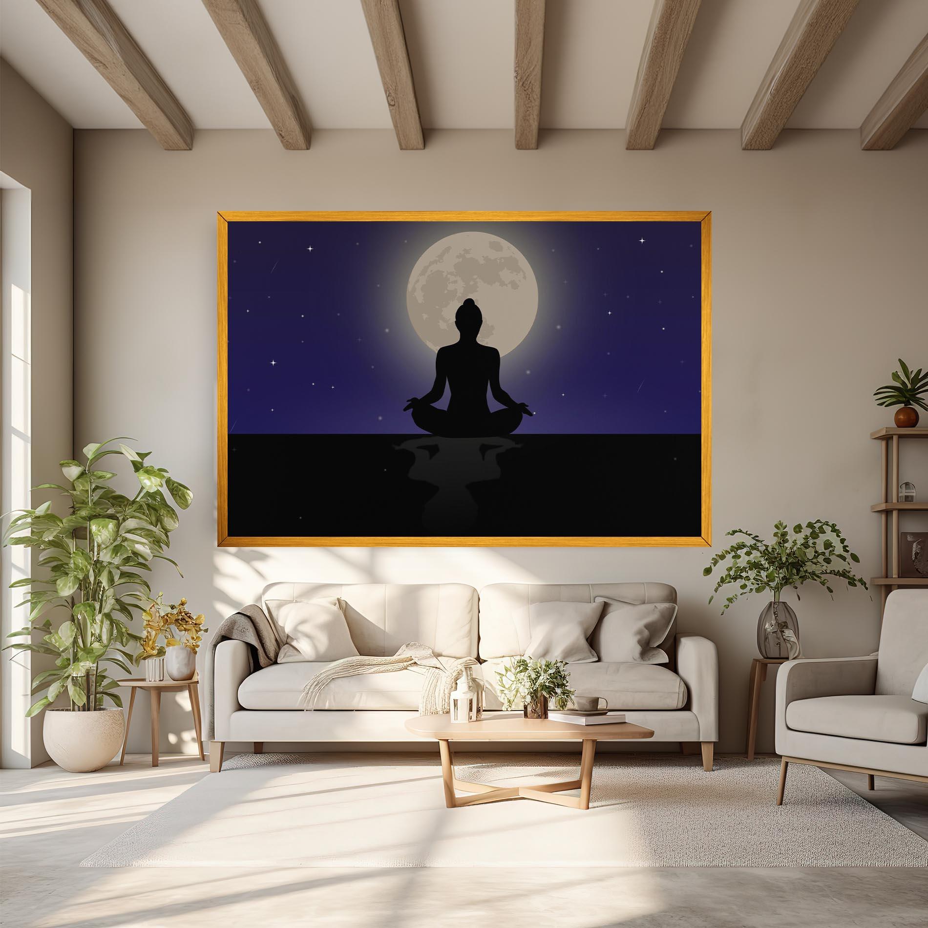 Tablou Canvas Full Moon Yoga mockup 6