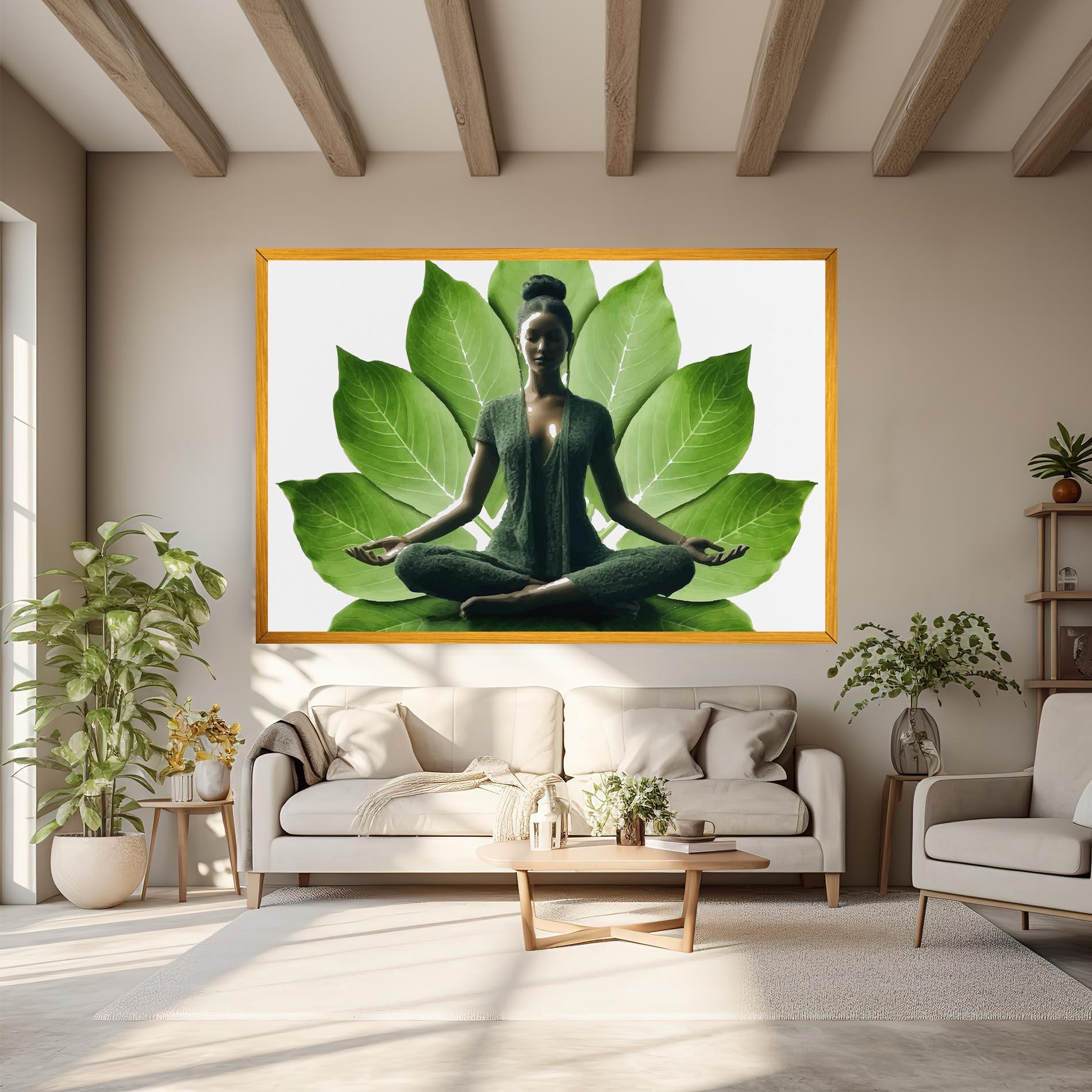 Tablou Canvas Leaf Yoga mockup 6