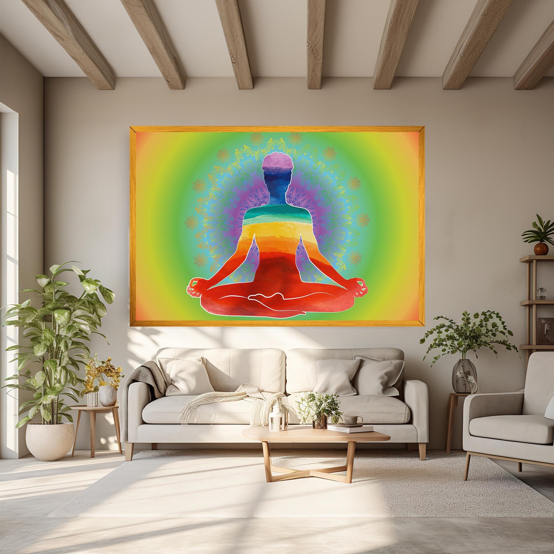 Tablou Canvas Rainbow Yoga mockup 6
