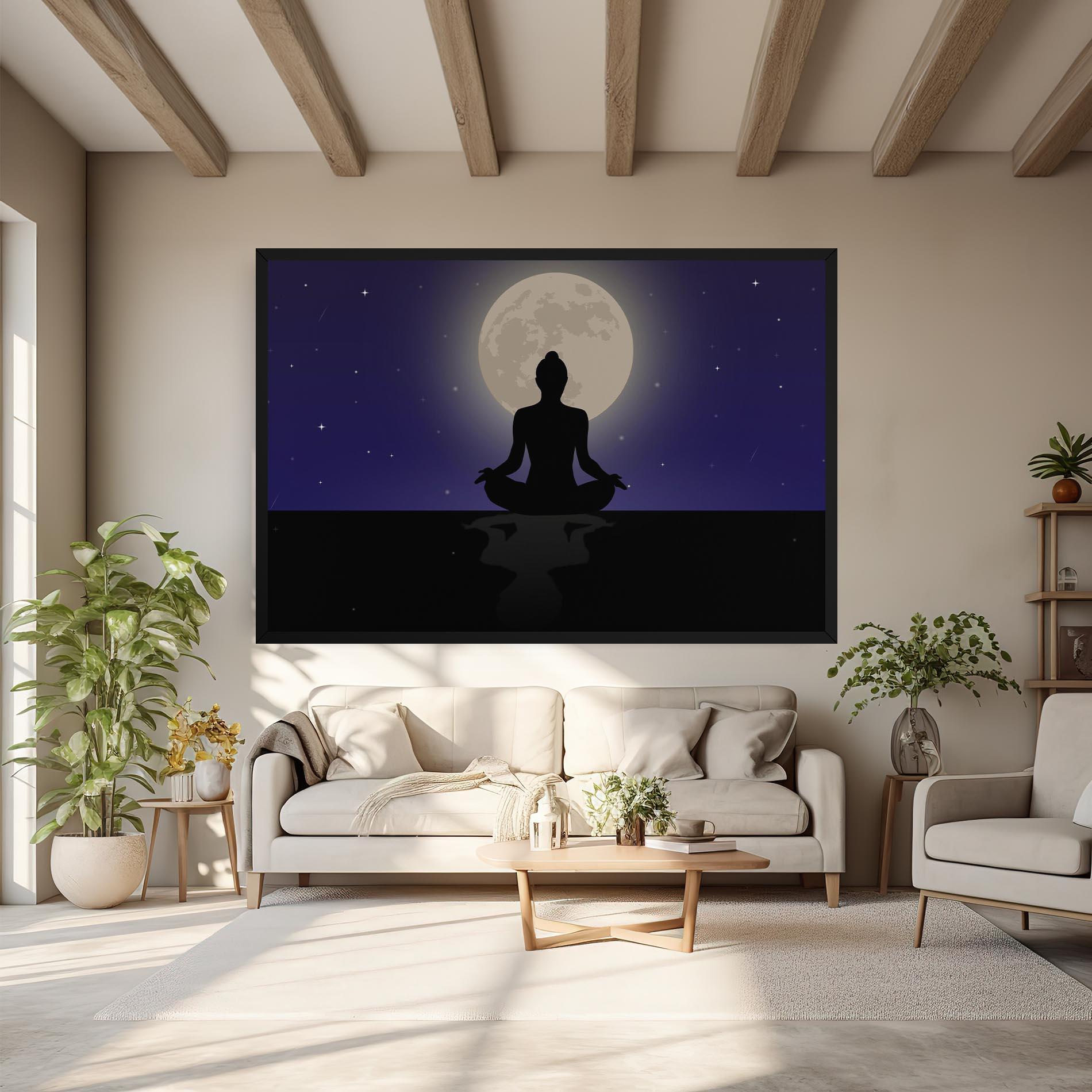 Tablou Canvas Full Moon Yoga mockup 6