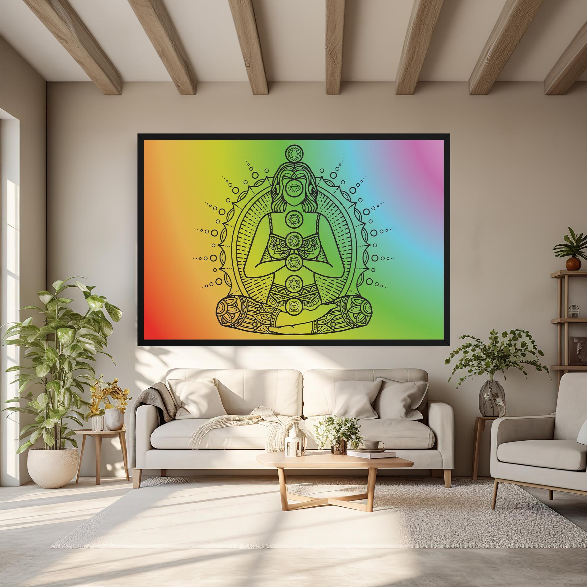 Tablou Canvas Girl Meditation mockup 6