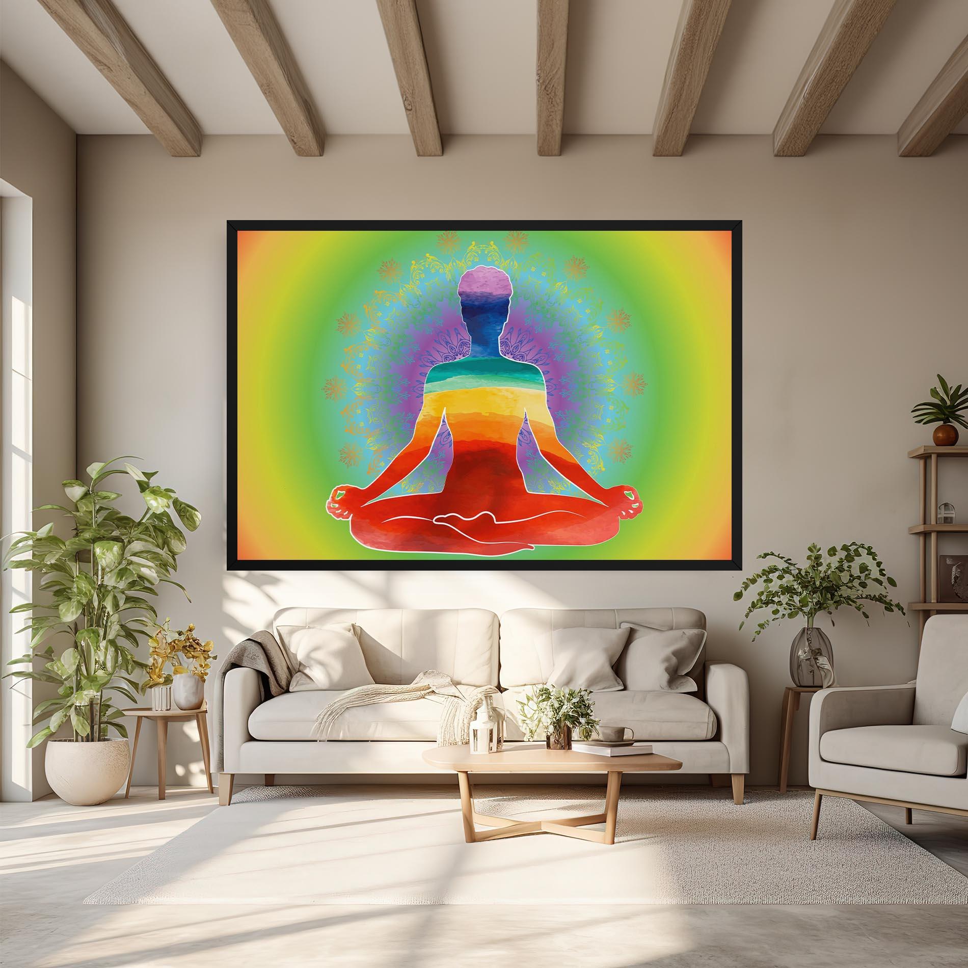 Tablou Canvas Rainbow Yoga mockup 6