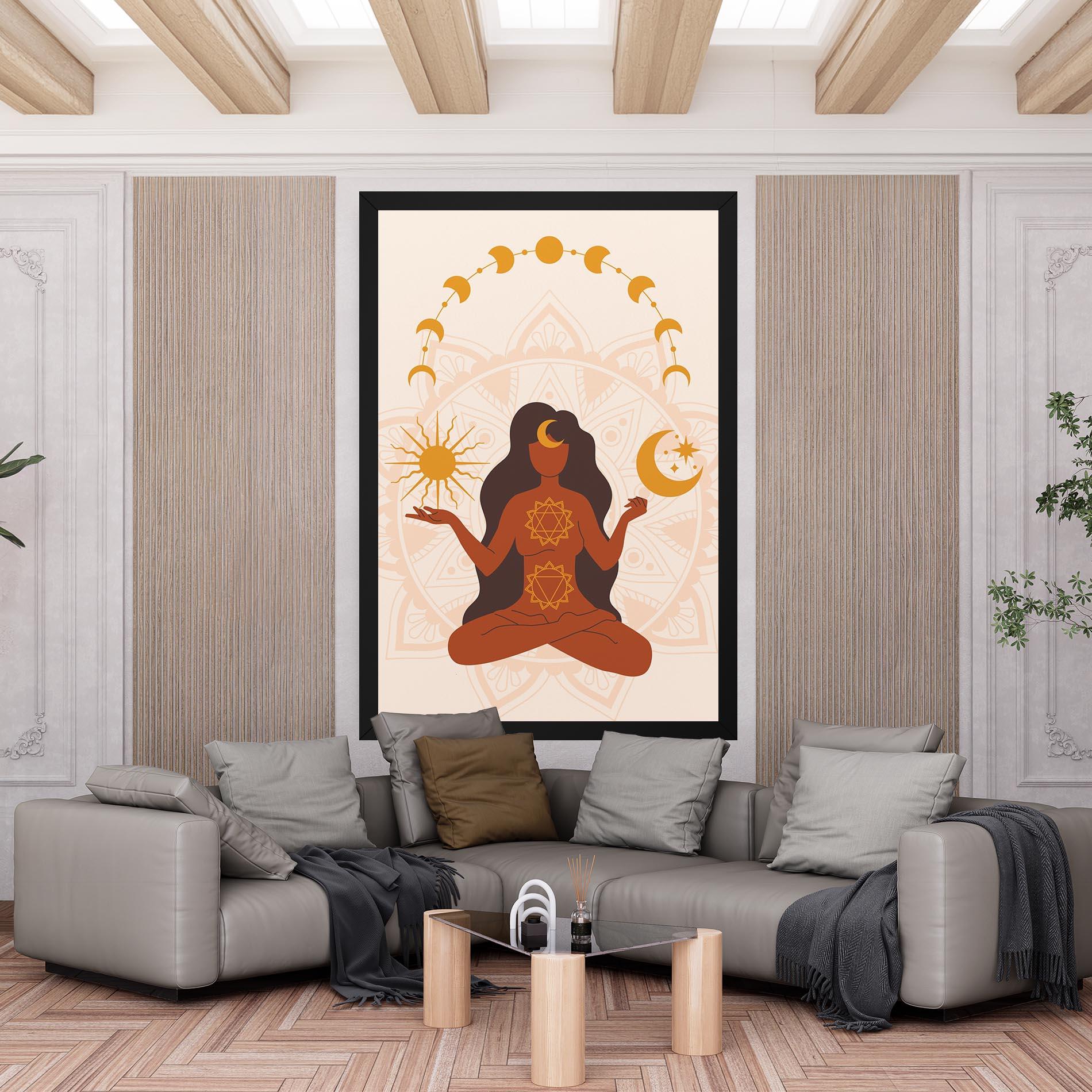 Tablou Canvas Moon Sun Meditation mockup 6