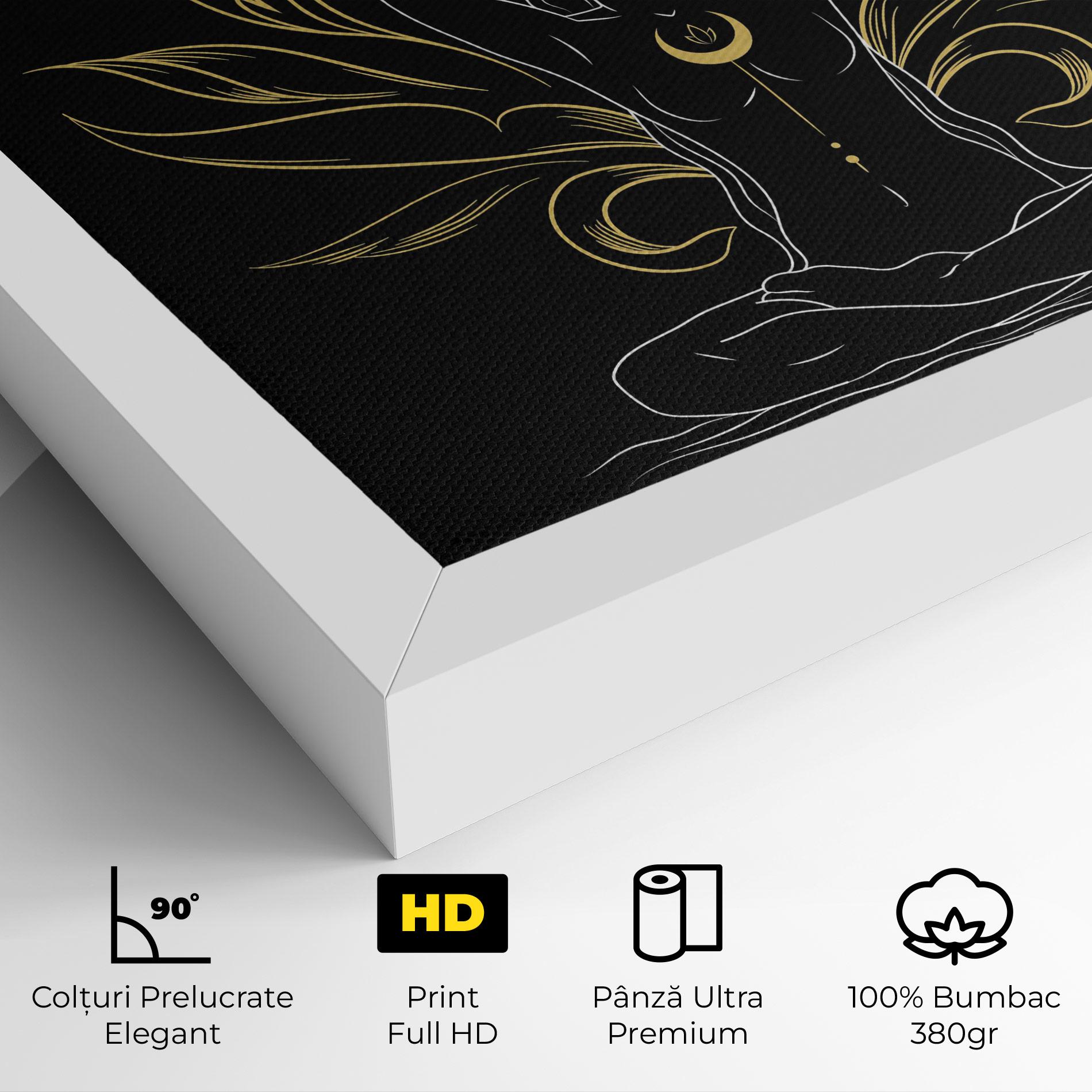 Tablou Canvas Gold Yoga Pose mockup 4