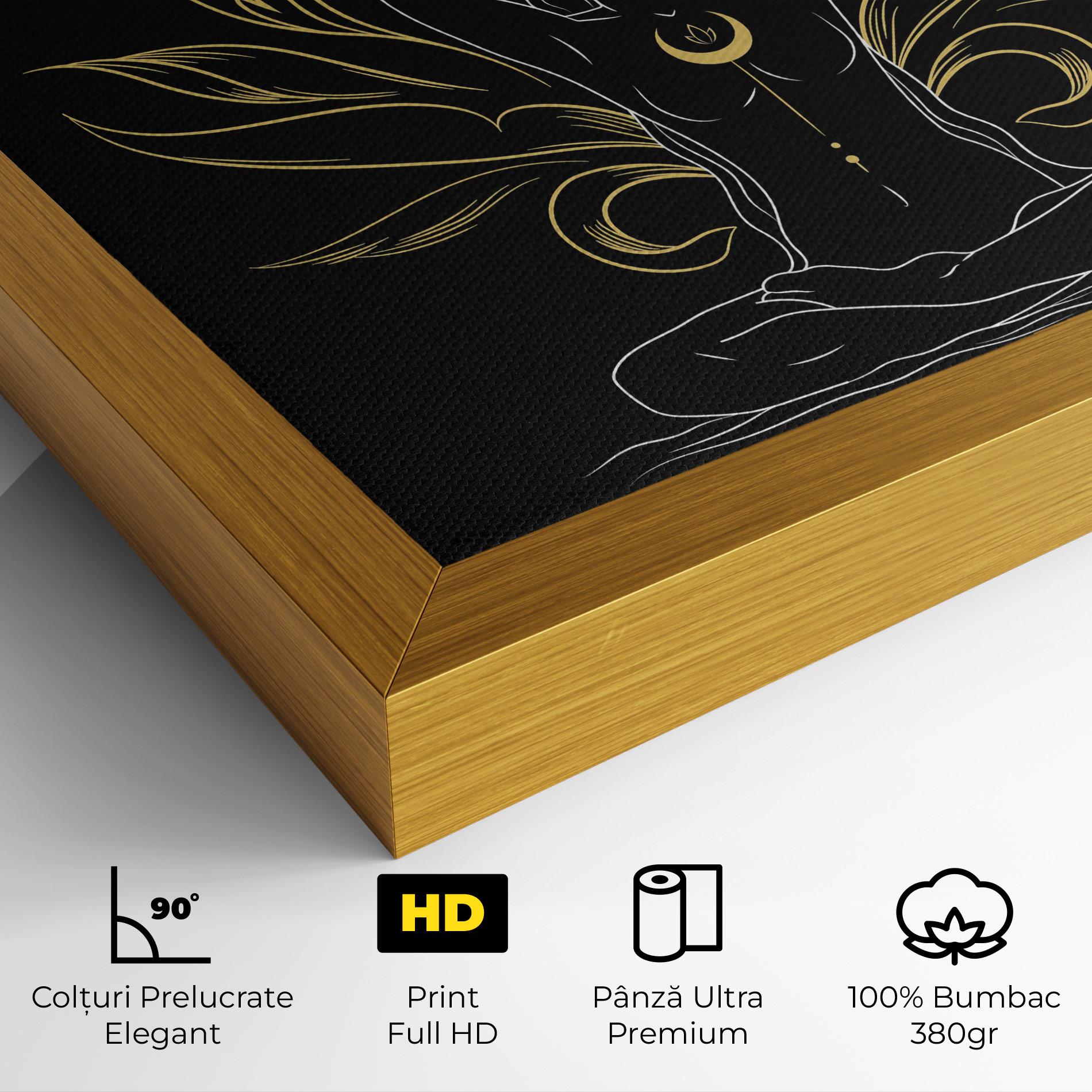 Tablou Canvas Gold Yoga Pose mockup 4