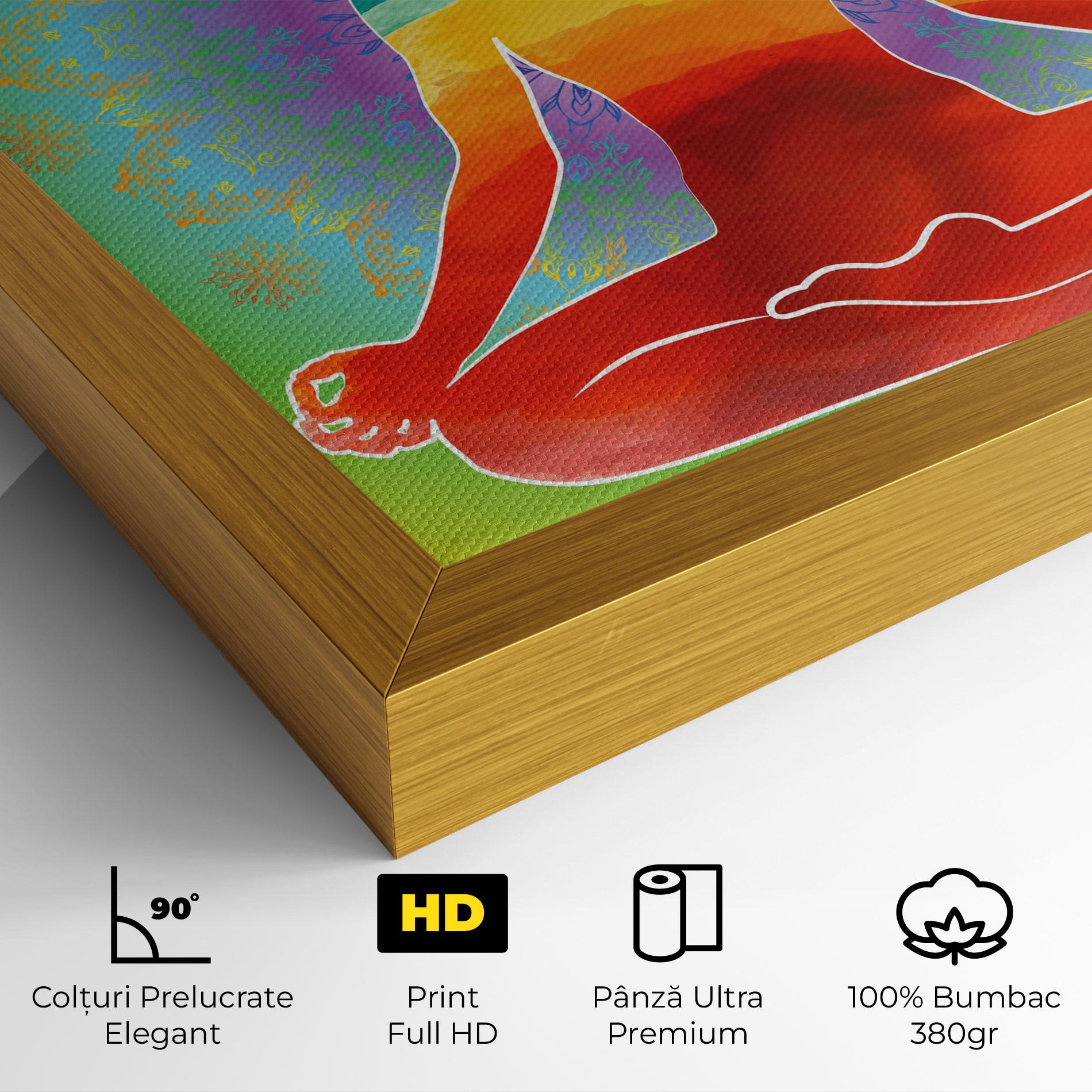 Tablou Canvas Rainbow Yoga mockup 4