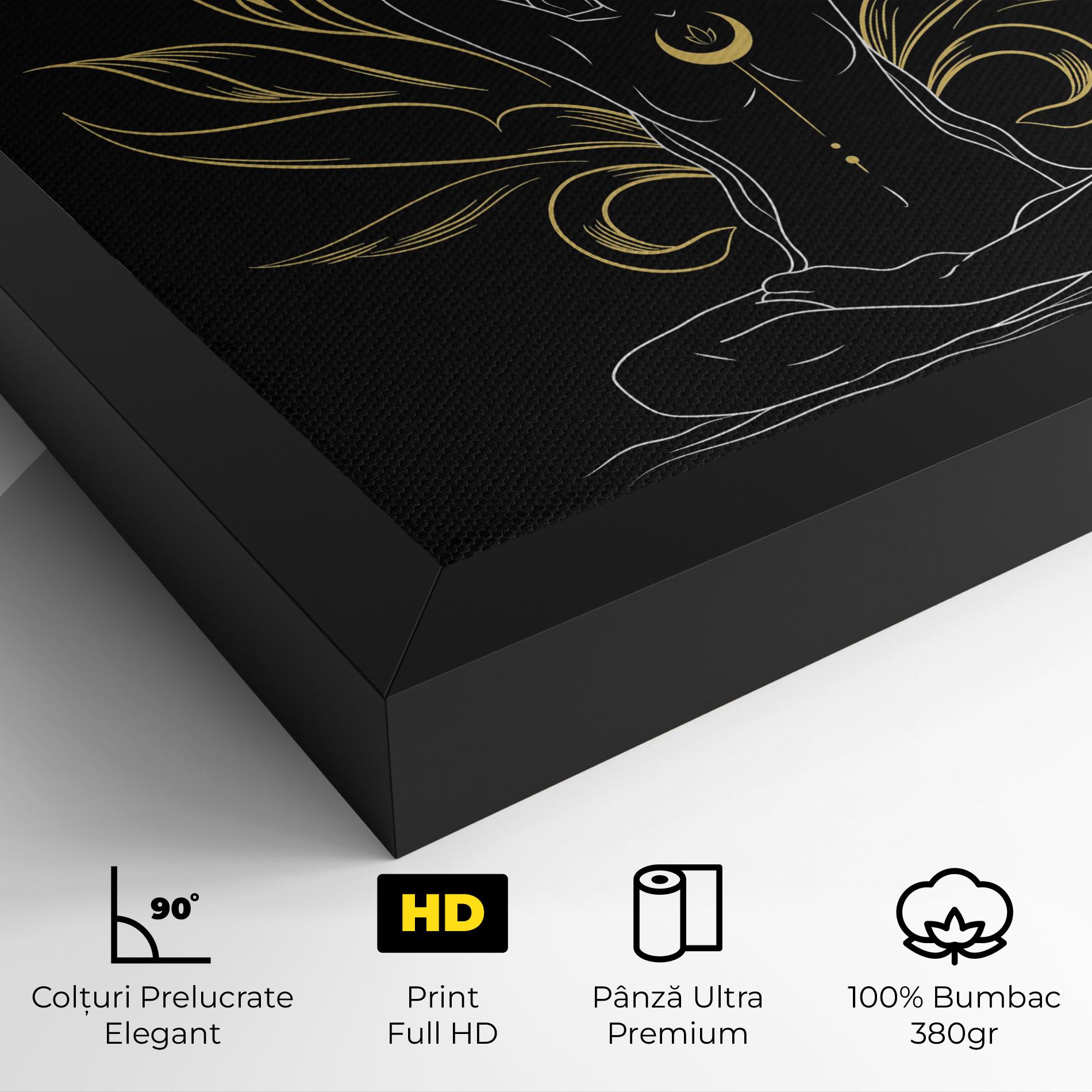 Tablou Canvas Gold Yoga Pose mockup 4