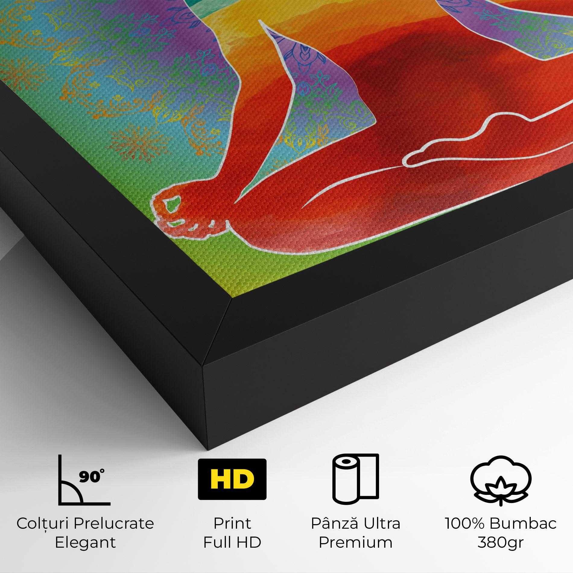 Tablou Canvas Rainbow Yoga mockup 4