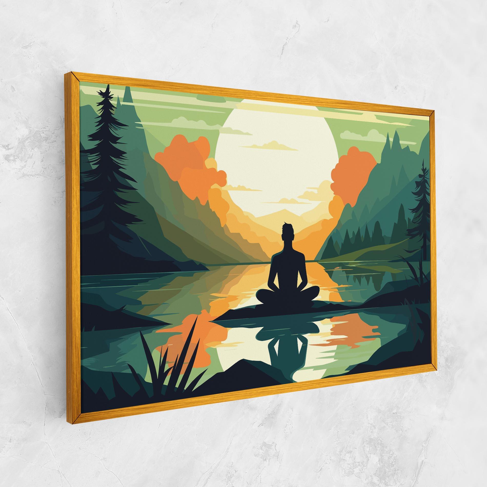 Tablou Canvas Forest Yoga mockup 1