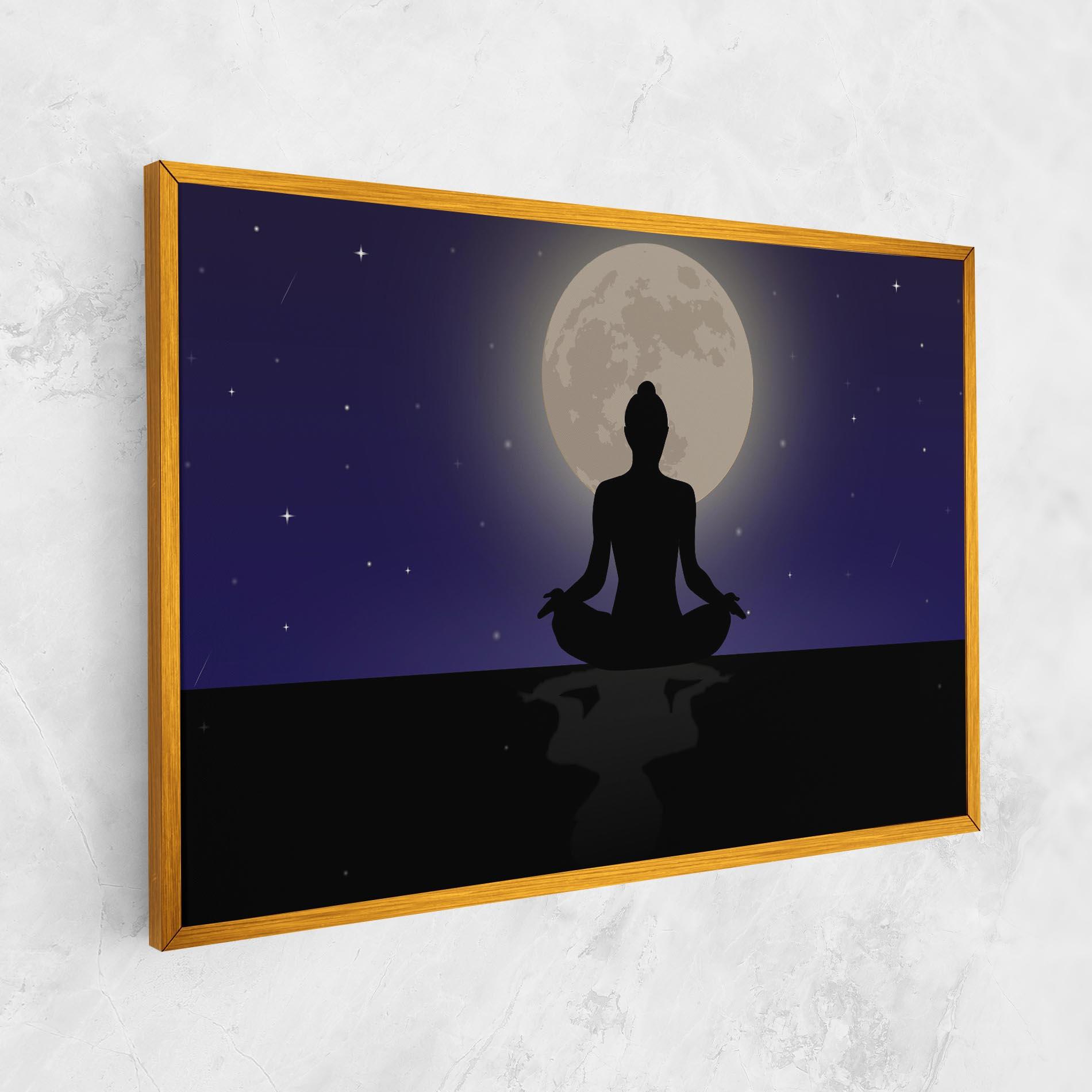 Tablou Canvas Full Moon Yoga mockup 1