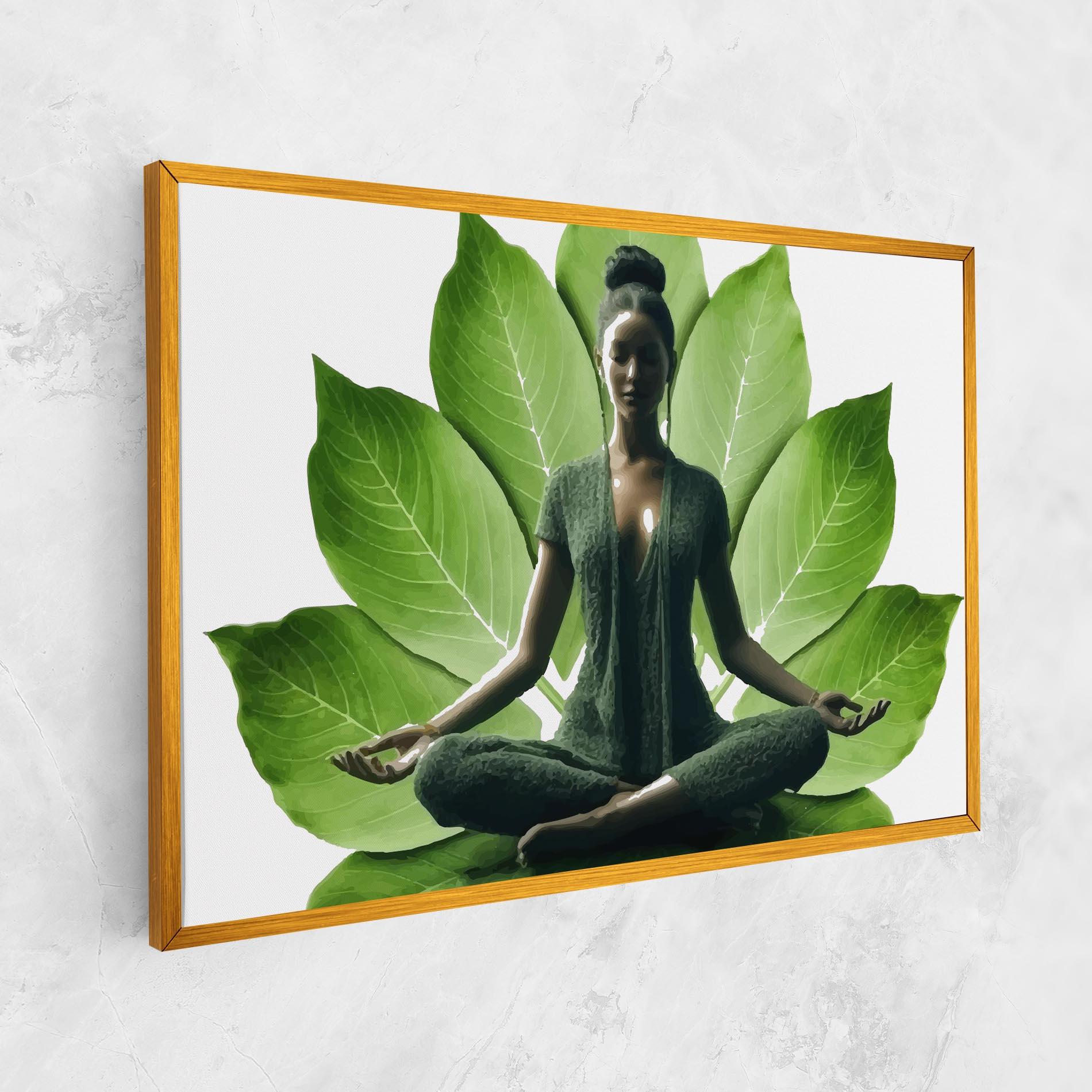 Tablou Canvas Leaf Yoga mockup 1