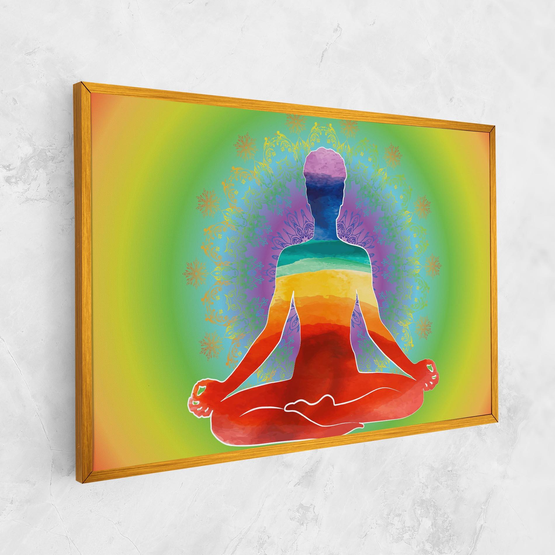 Tablou Canvas Rainbow Yoga mockup 1