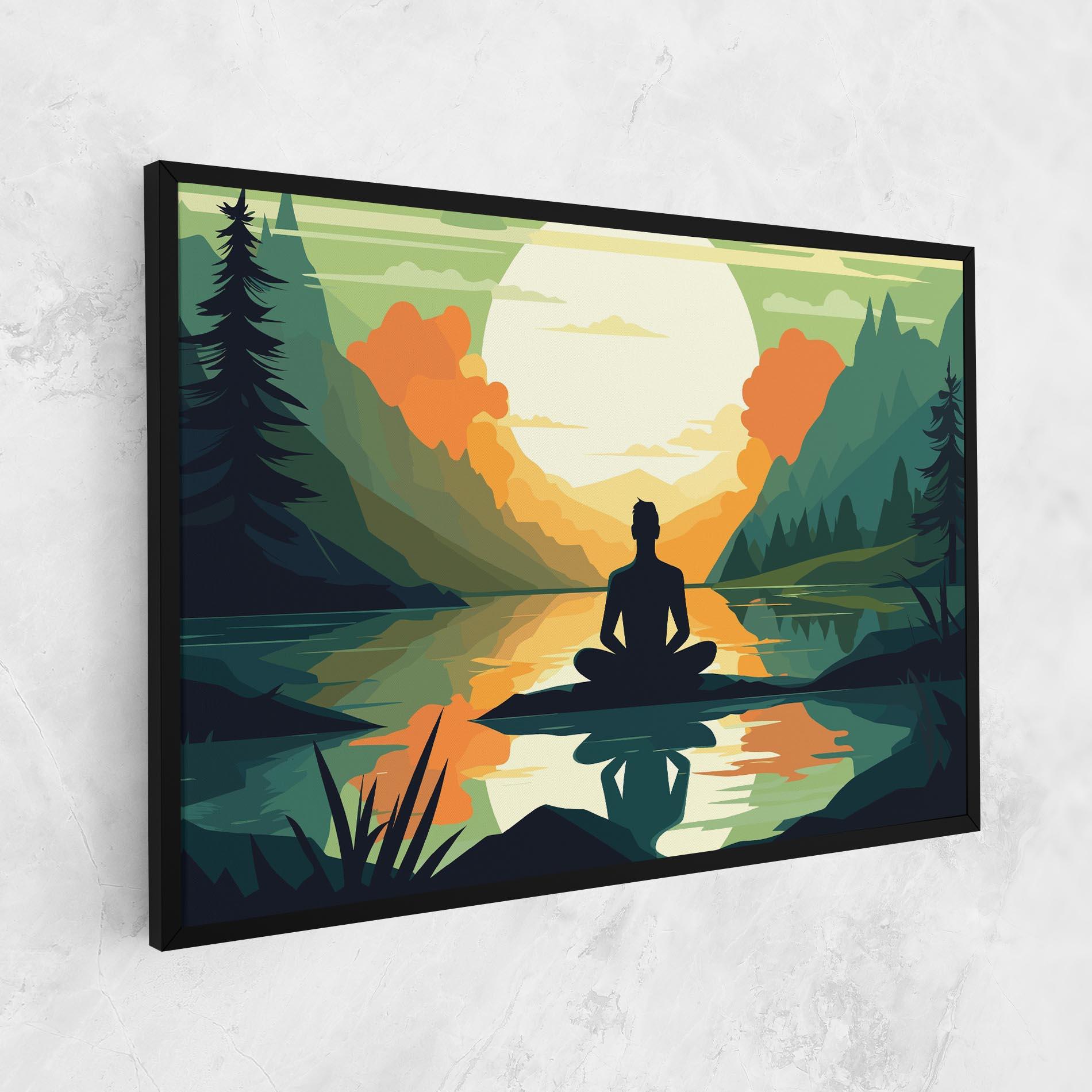 Tablou Canvas Forest Yoga mockup 1