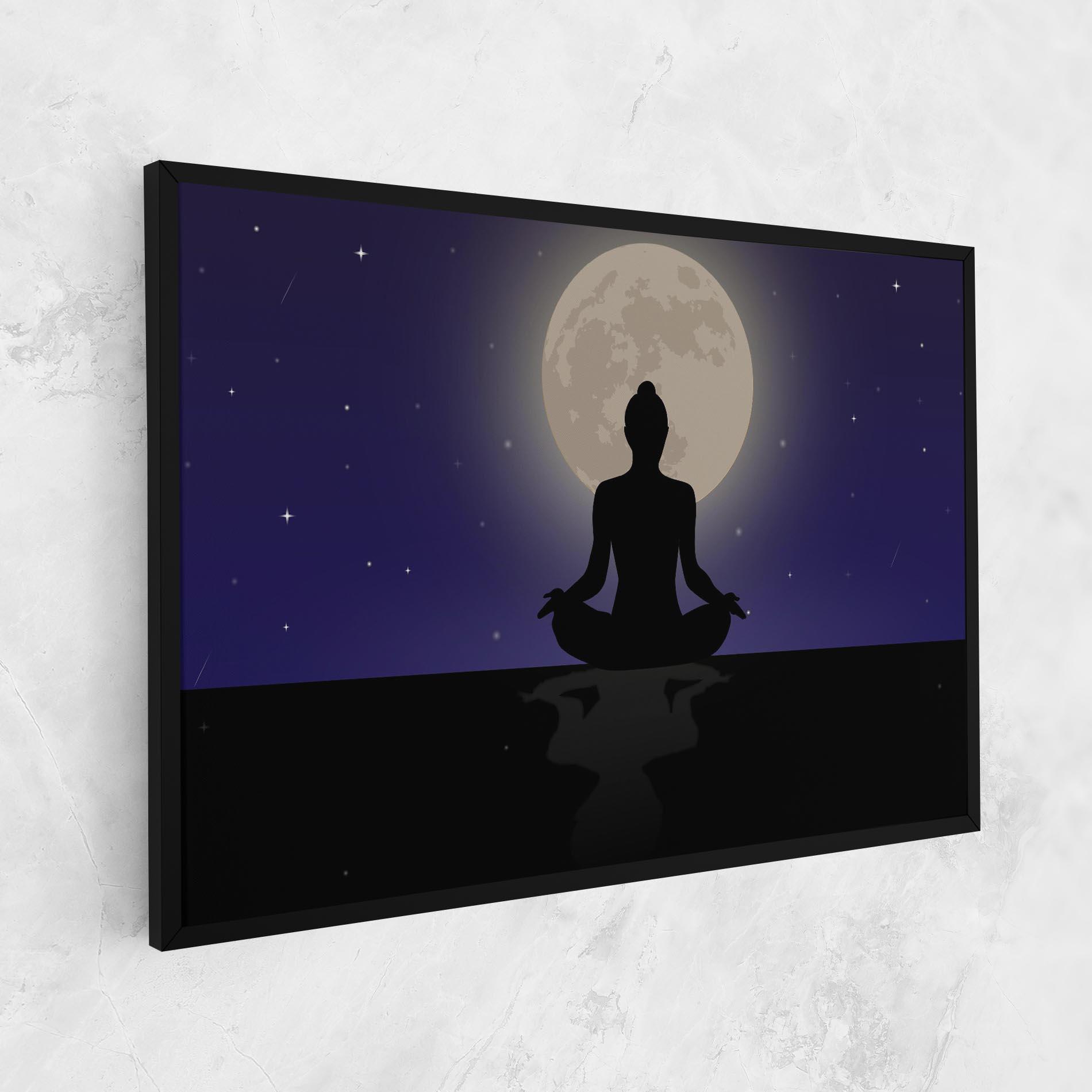 Tablou Canvas Full Moon Yoga mockup 1
