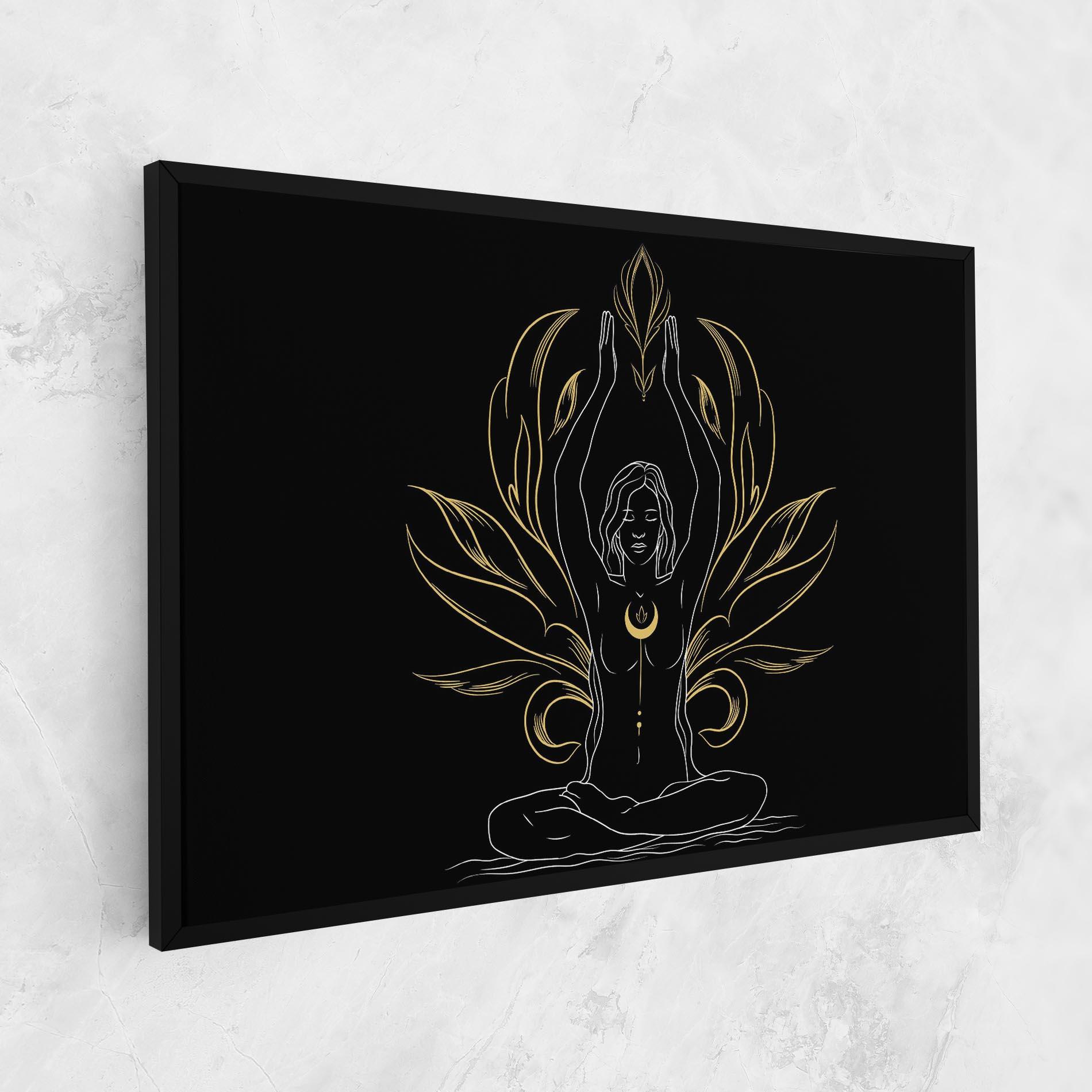 Tablou Canvas Gold Yoga Pose mockup 1