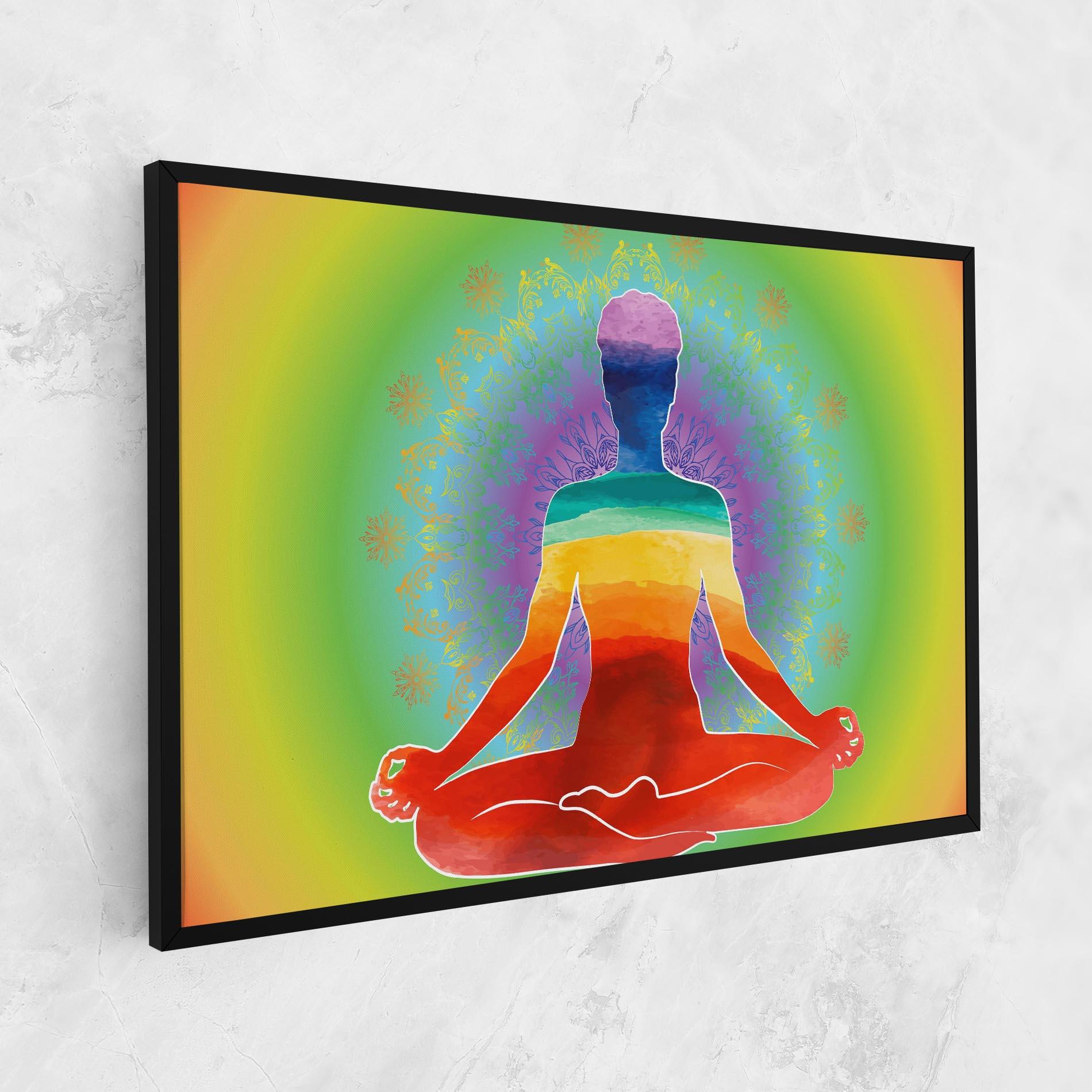 Tablou Canvas Rainbow Yoga mockup 1