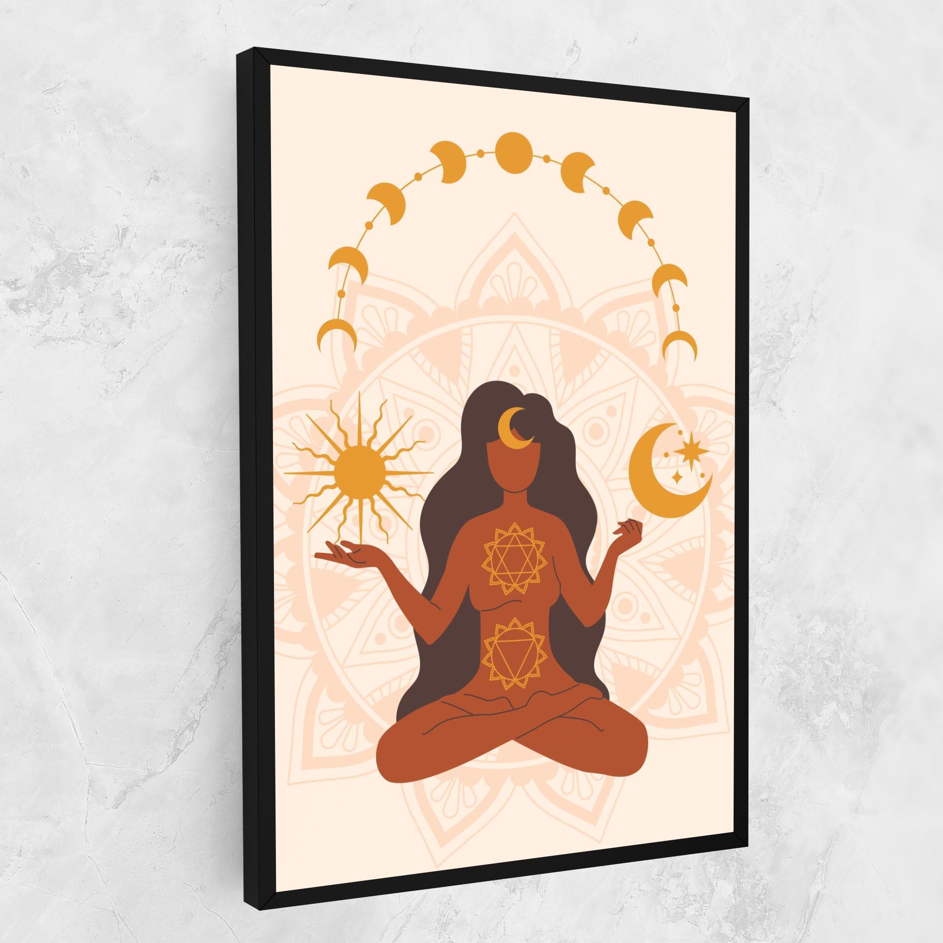 Tablou Canvas Moon Sun Meditation mockup 1