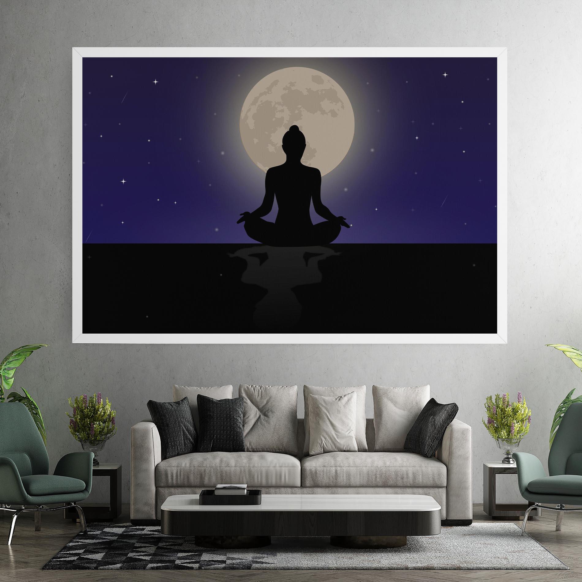 Tablou Canvas Full Moon Yoga mockup 7