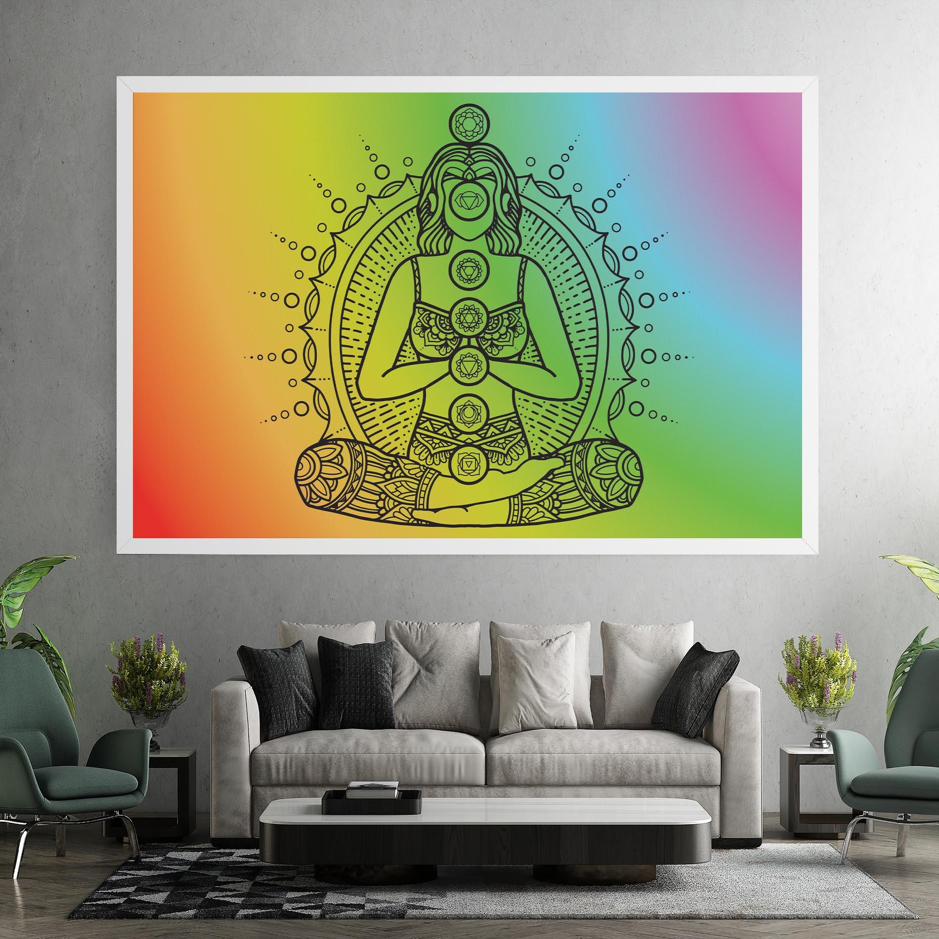 Tablou Canvas Girl Meditation mockup 7