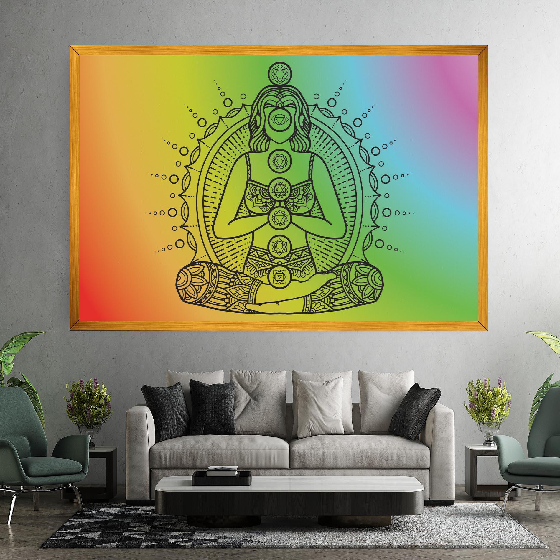 Tablou Canvas Girl Meditation mockup 7