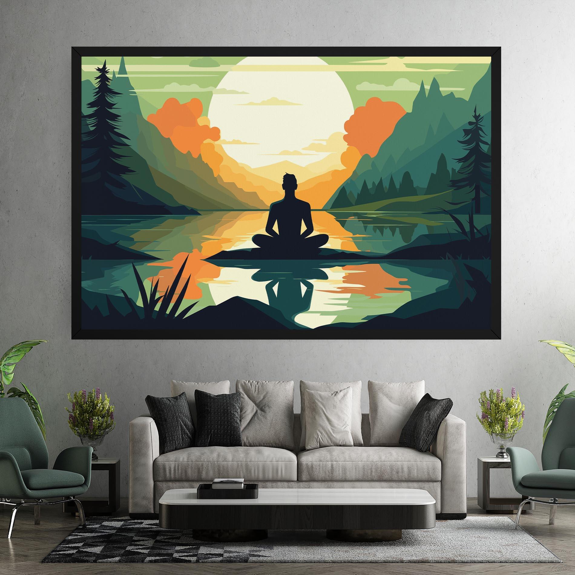 Tablou Canvas Forest Yoga mockup 7