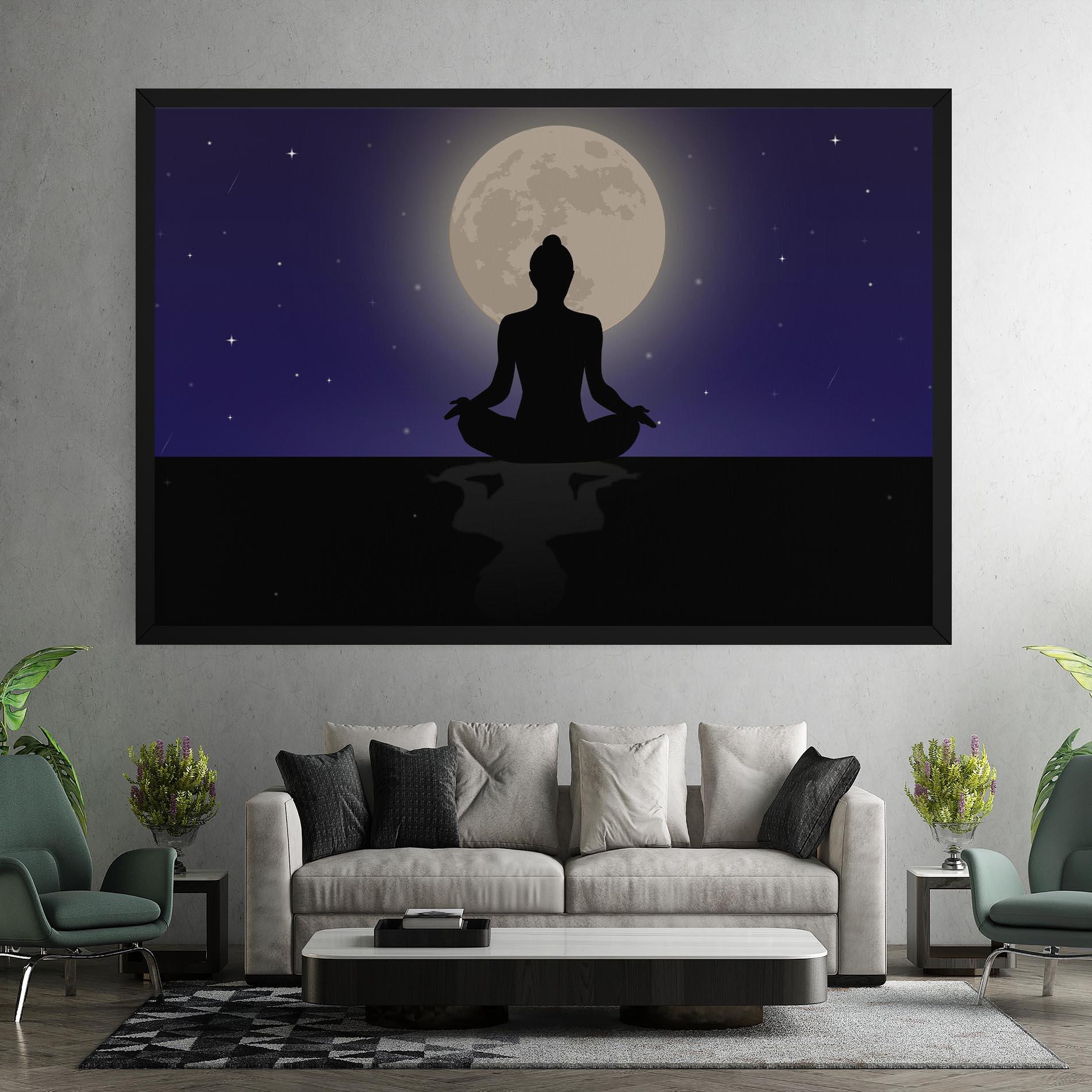 Tablou Canvas Full Moon Yoga mockup 7