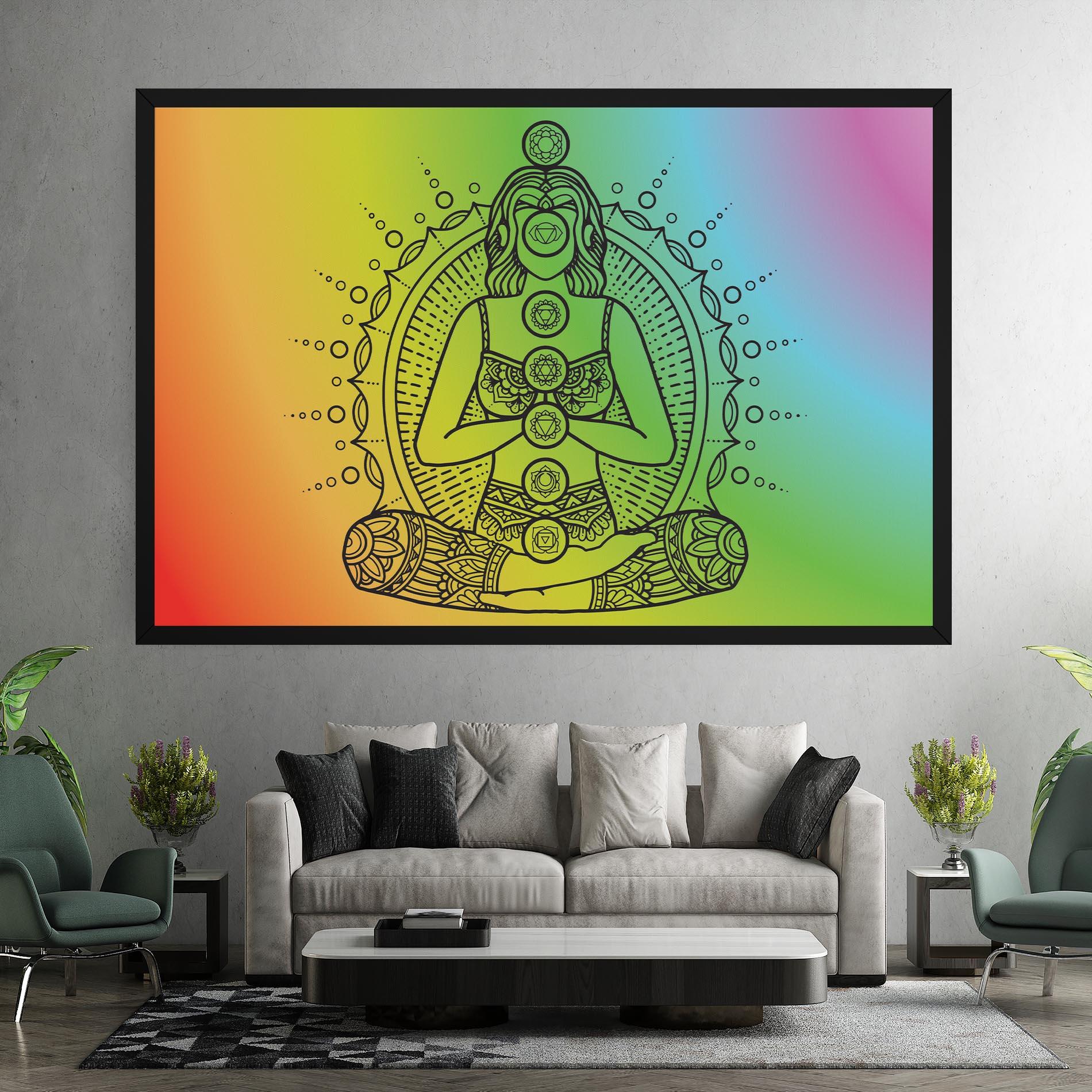 Tablou Canvas Girl Meditation mockup 7