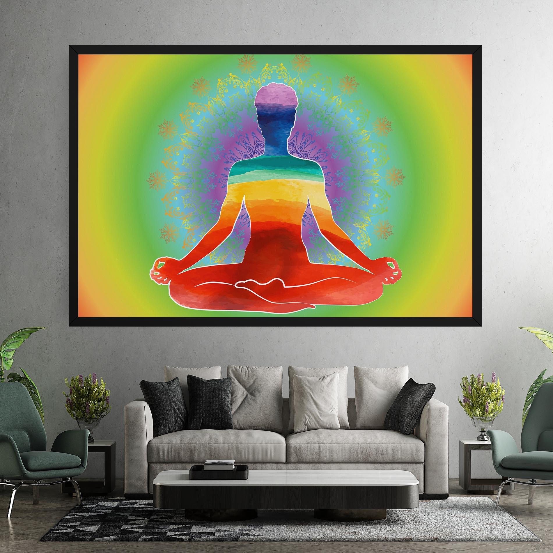 Tablou Canvas Rainbow Yoga mockup 7