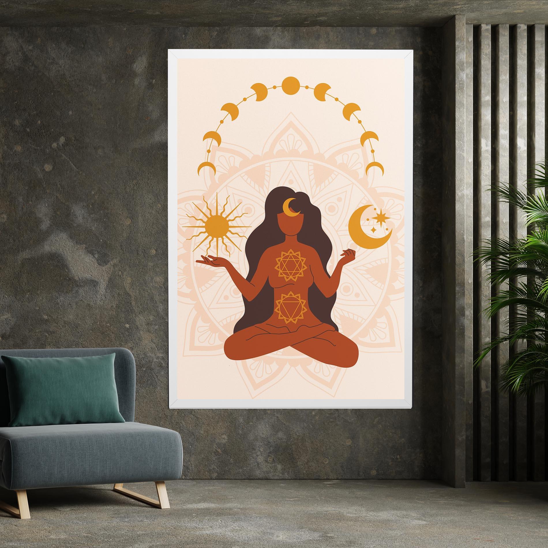 Tablou Canvas Moon Sun Meditation mockup 7