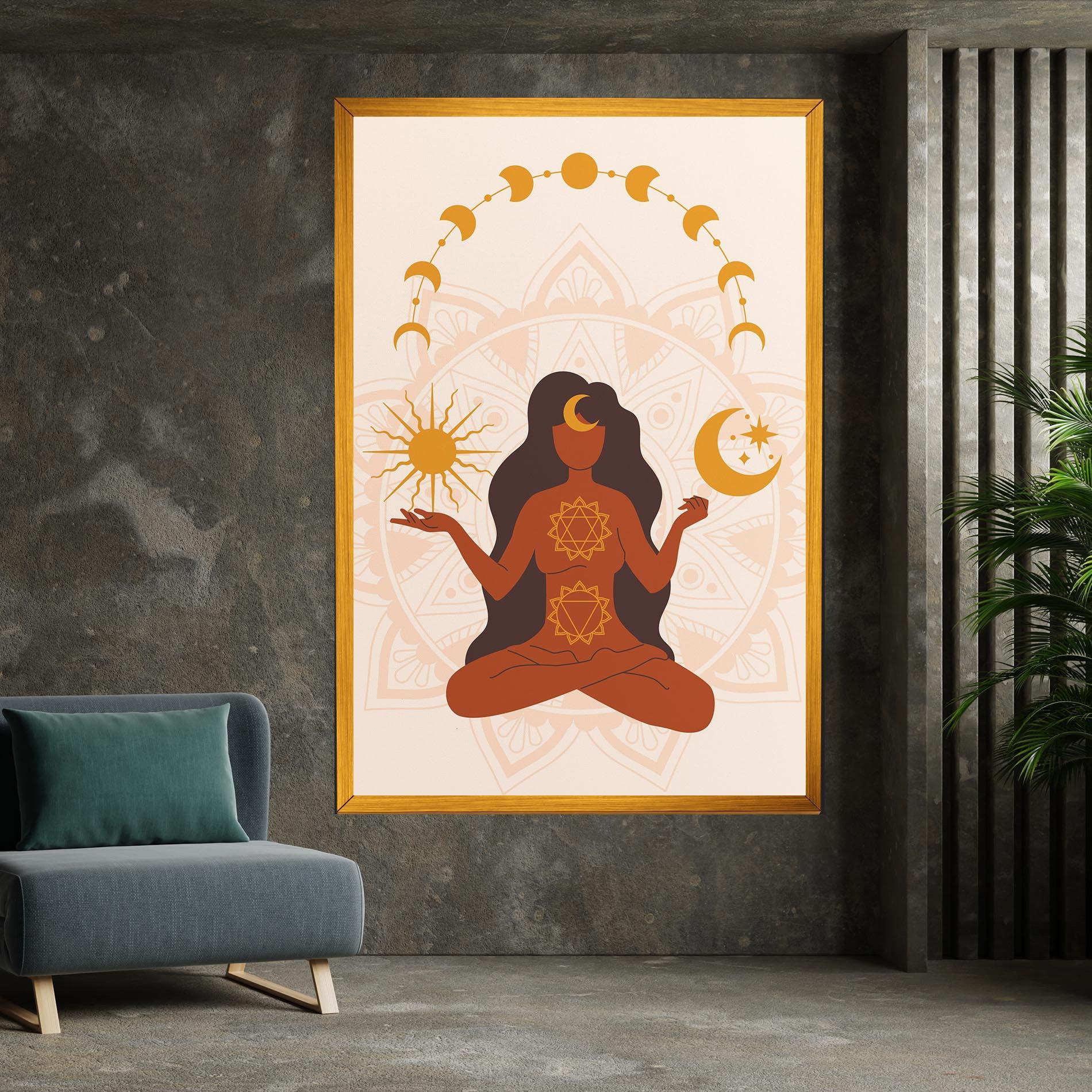 Tablou Canvas Moon Sun Meditation mockup 7