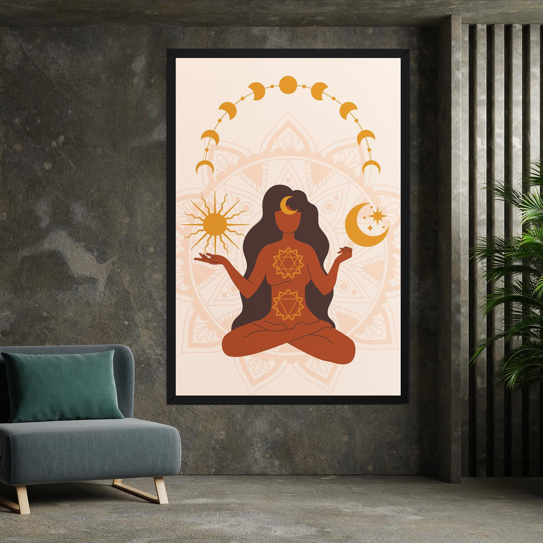Tablou Canvas Moon Sun Meditation mockup 7
