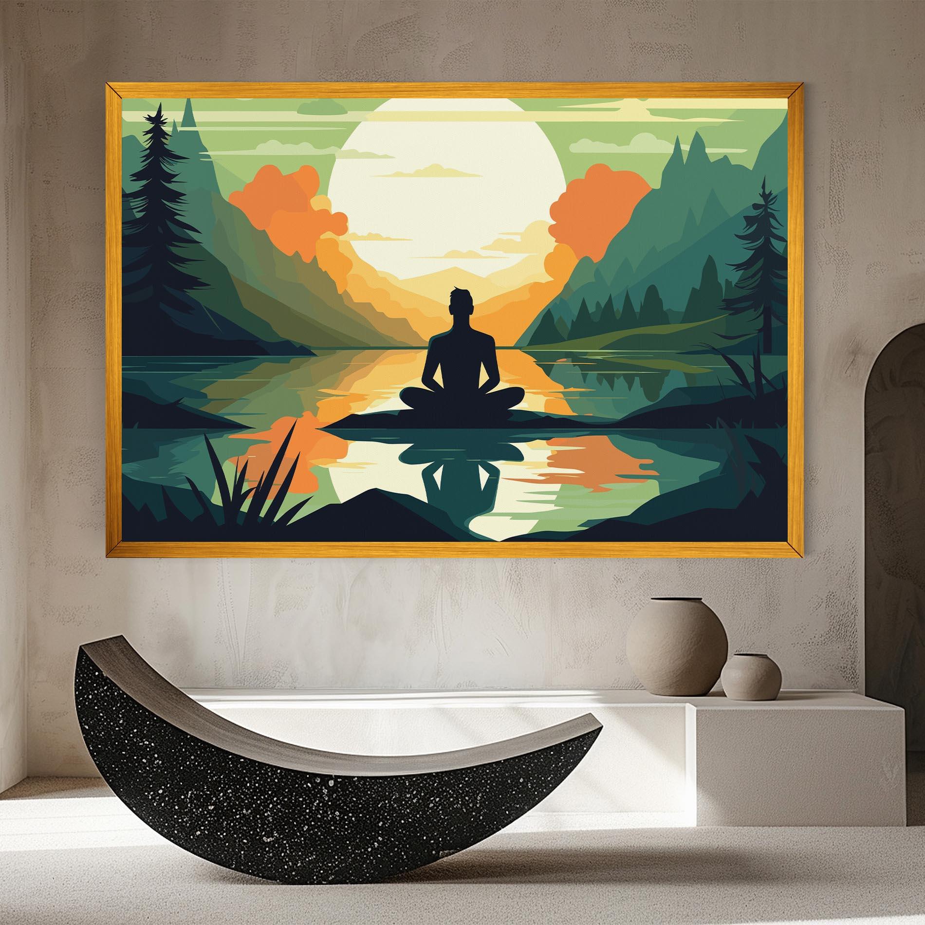 Tablou Canvas Forest Yoga mockup 8