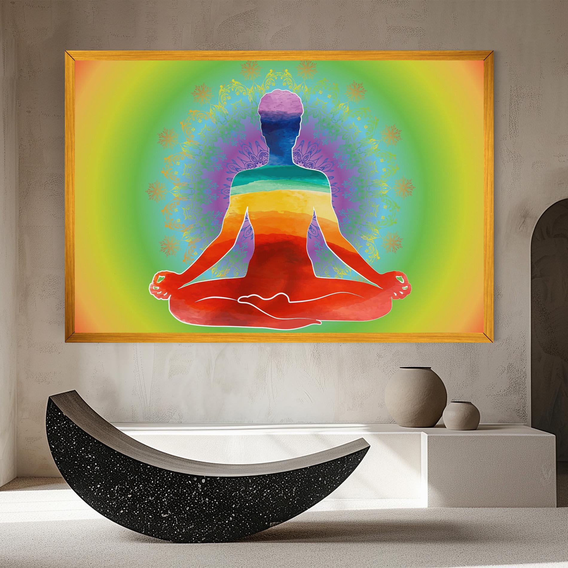 Tablou Canvas Rainbow Yoga mockup 8