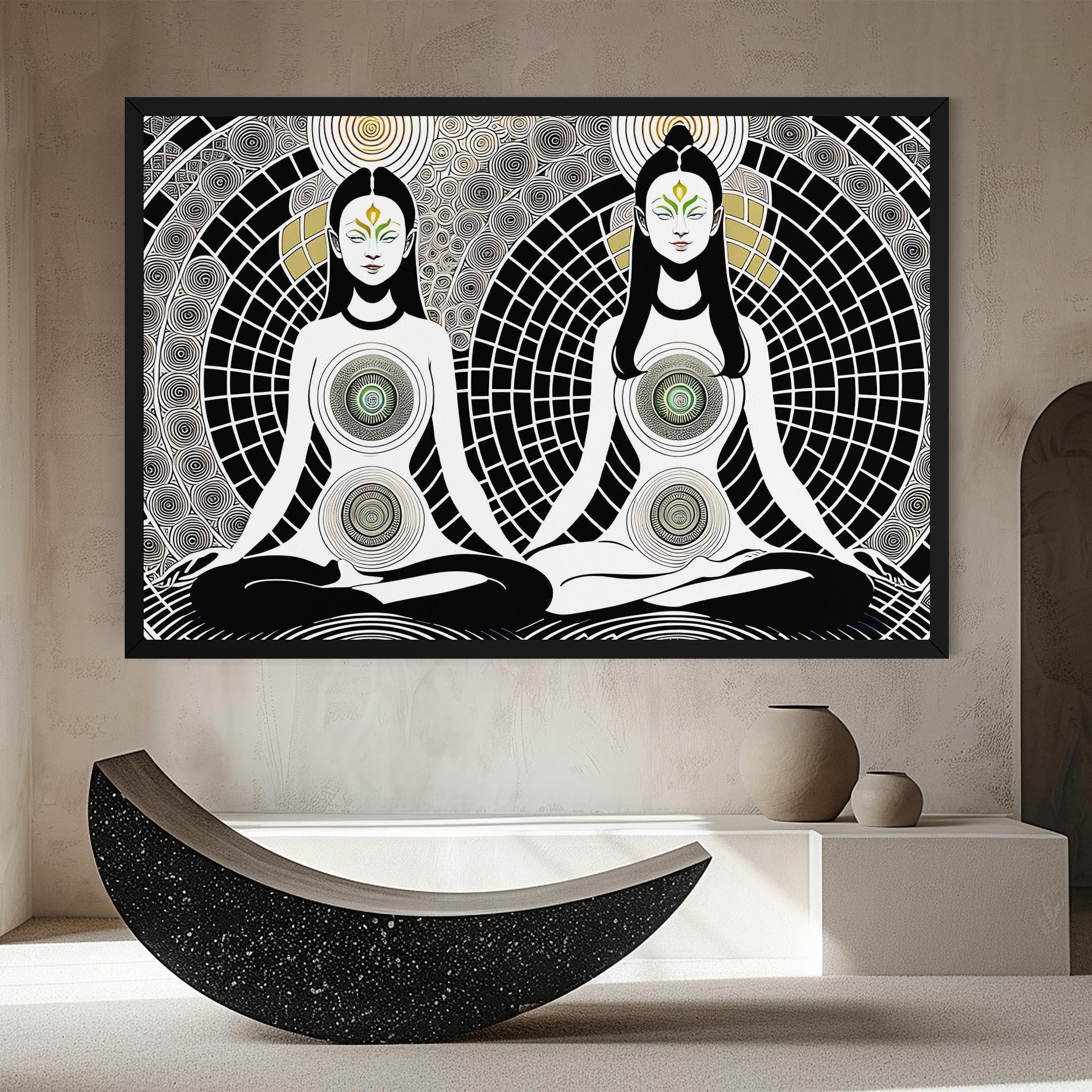 Tablou Canvas Clolorful Meditation mockup 8