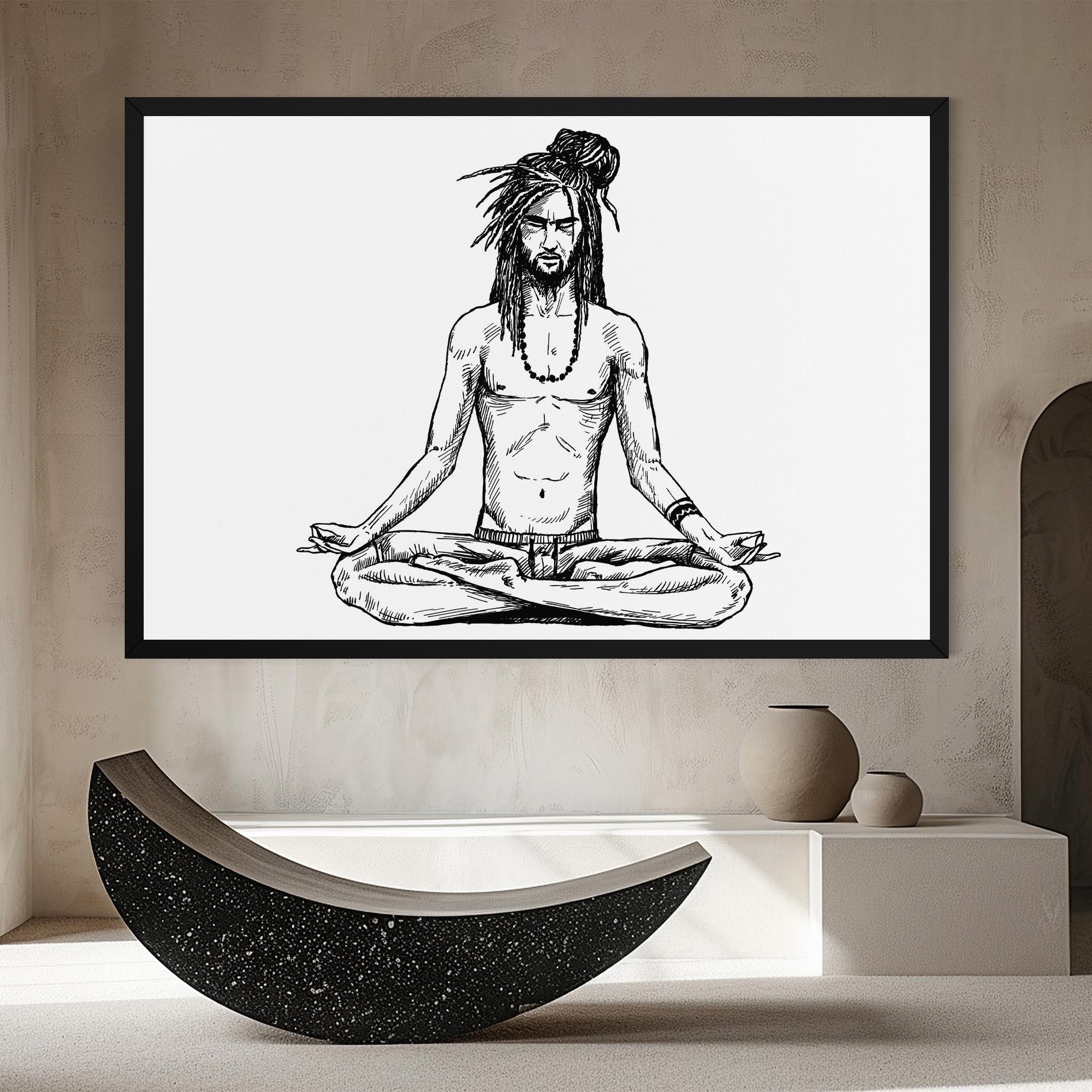 Tablou Canvas Focused Meditation mockup 8