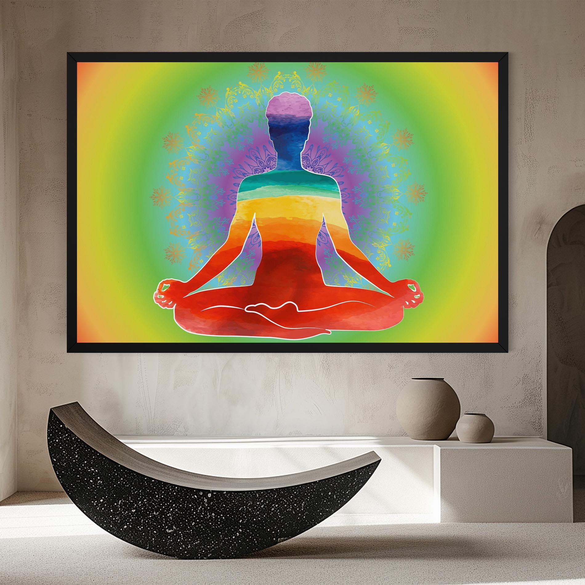 Tablou Canvas Rainbow Yoga mockup 8