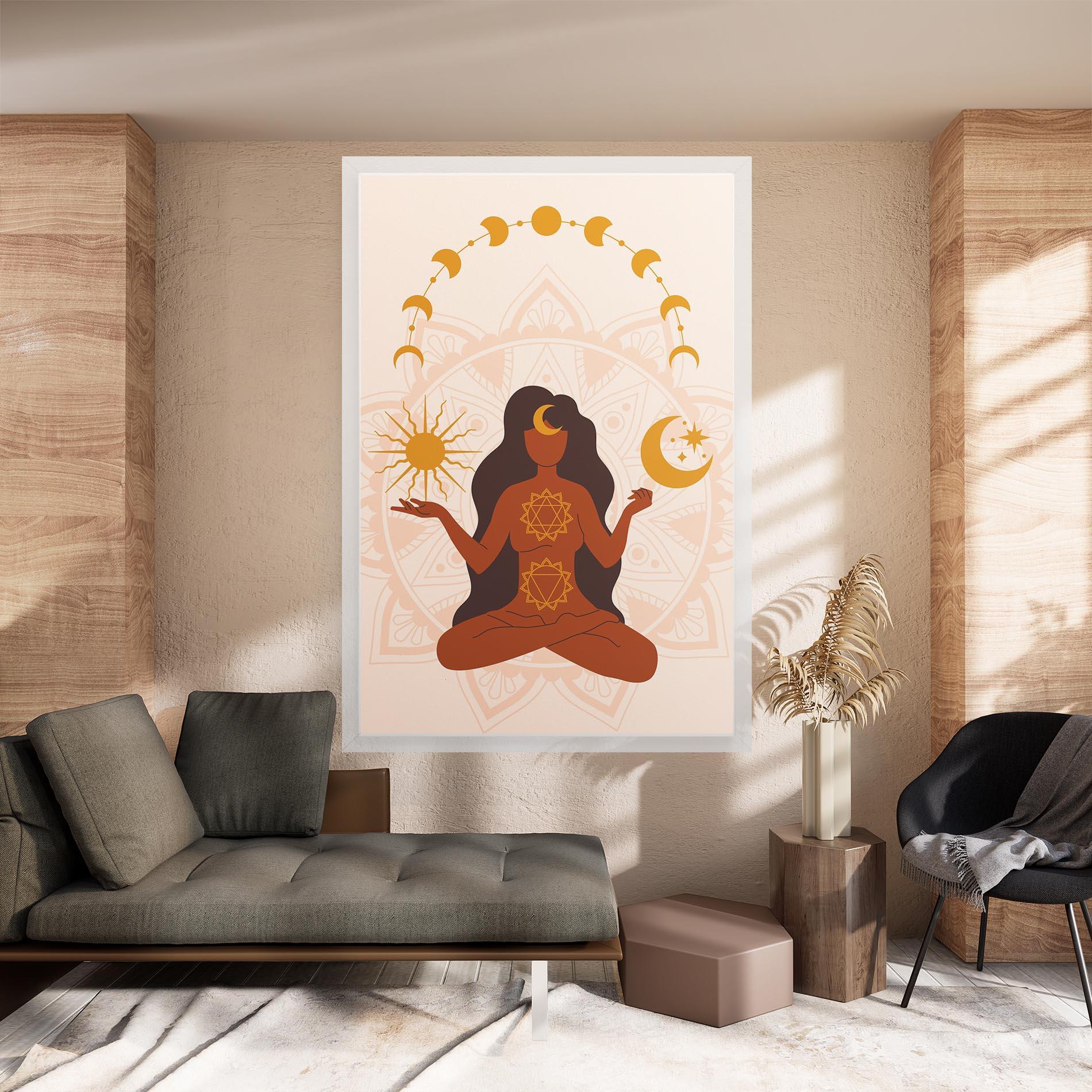 Tablou Canvas Moon Sun Meditation mockup 8