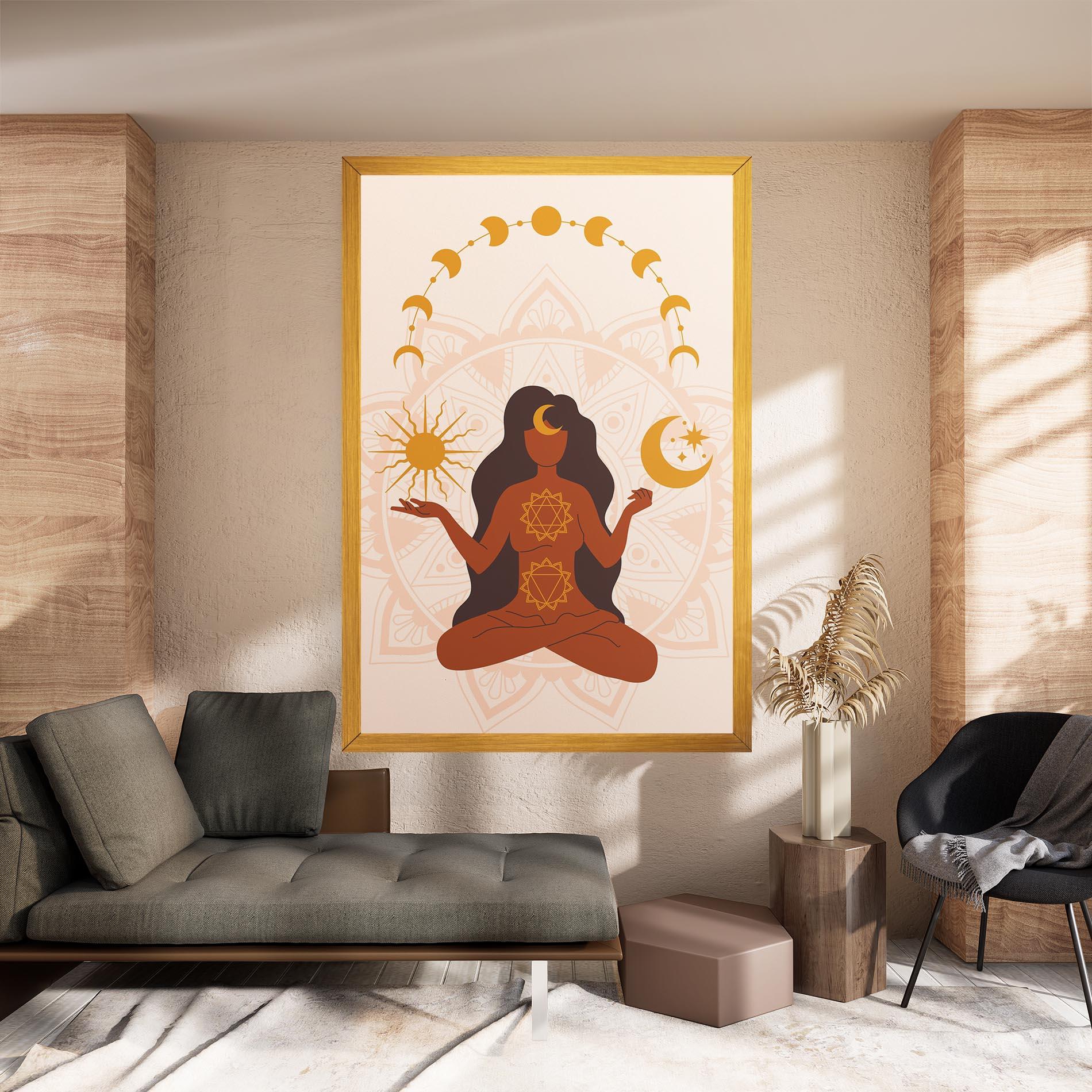 Tablou Canvas Moon Sun Meditation mockup 8