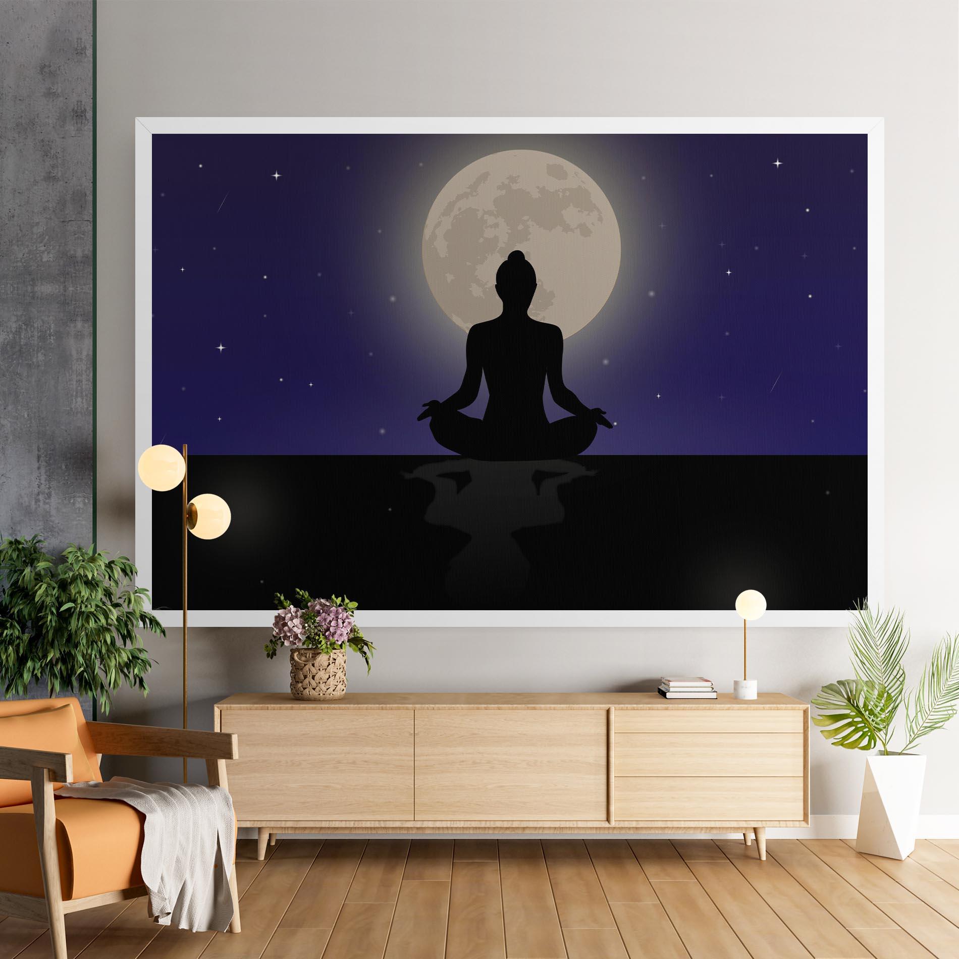 Tablou Canvas Full Moon Yoga mockup 9