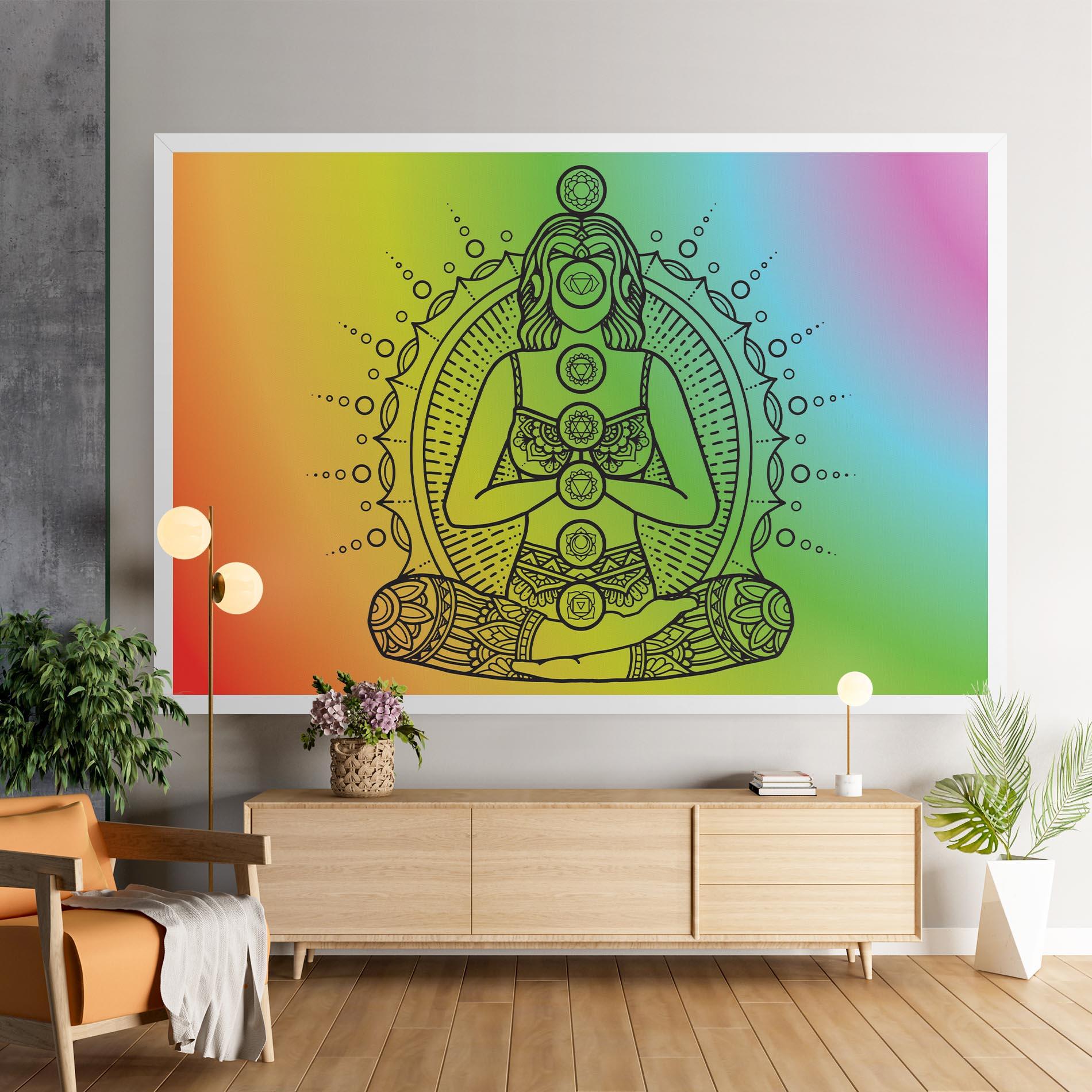 Tablou Canvas Girl Meditation mockup 9