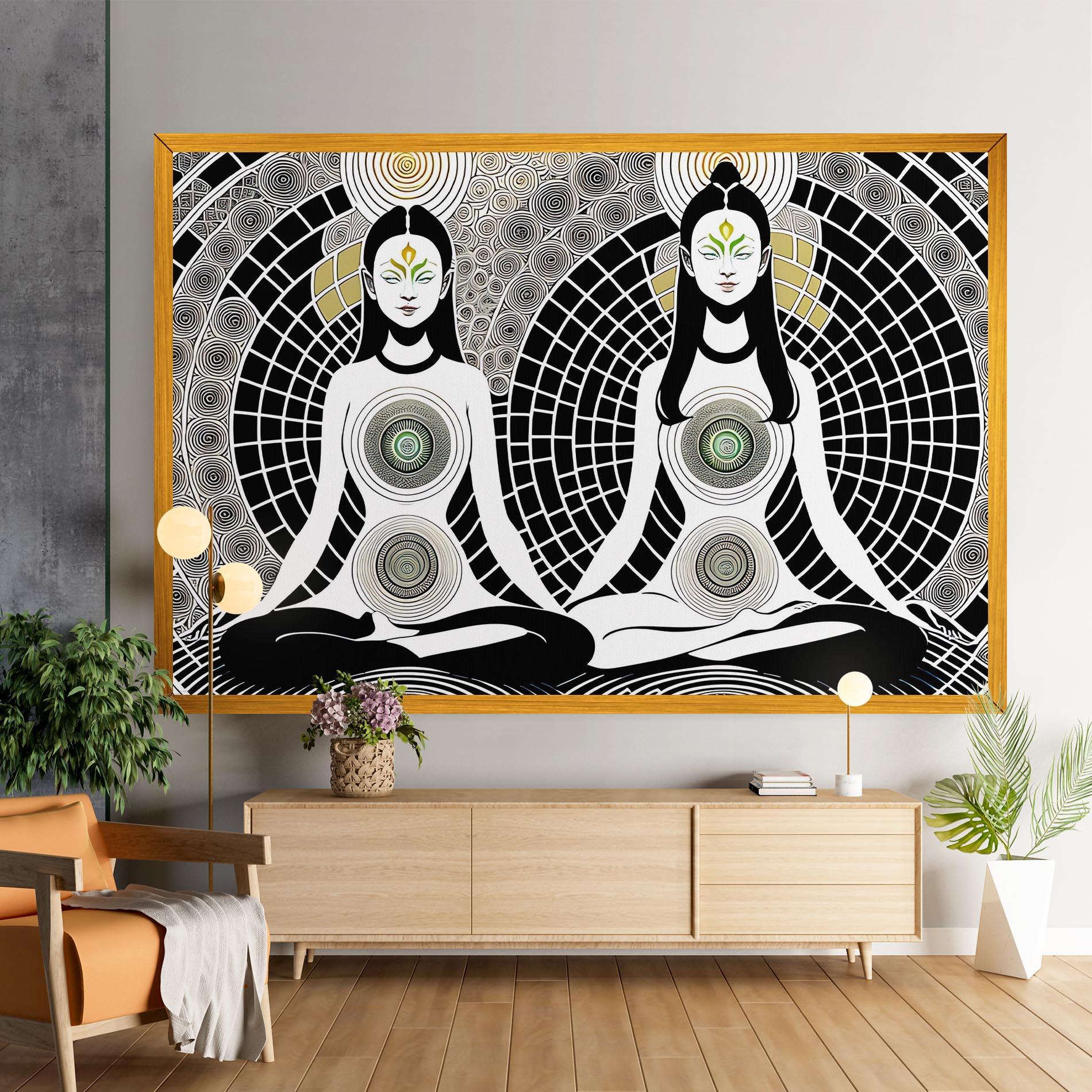 Tablou Canvas Clolorful Meditation mockup 9