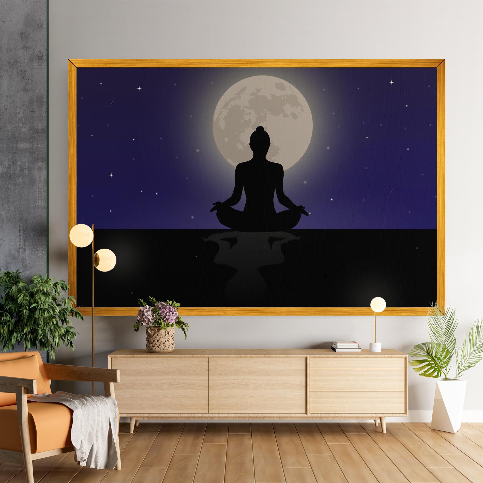 Tablou Canvas Full Moon Yoga mockup 9