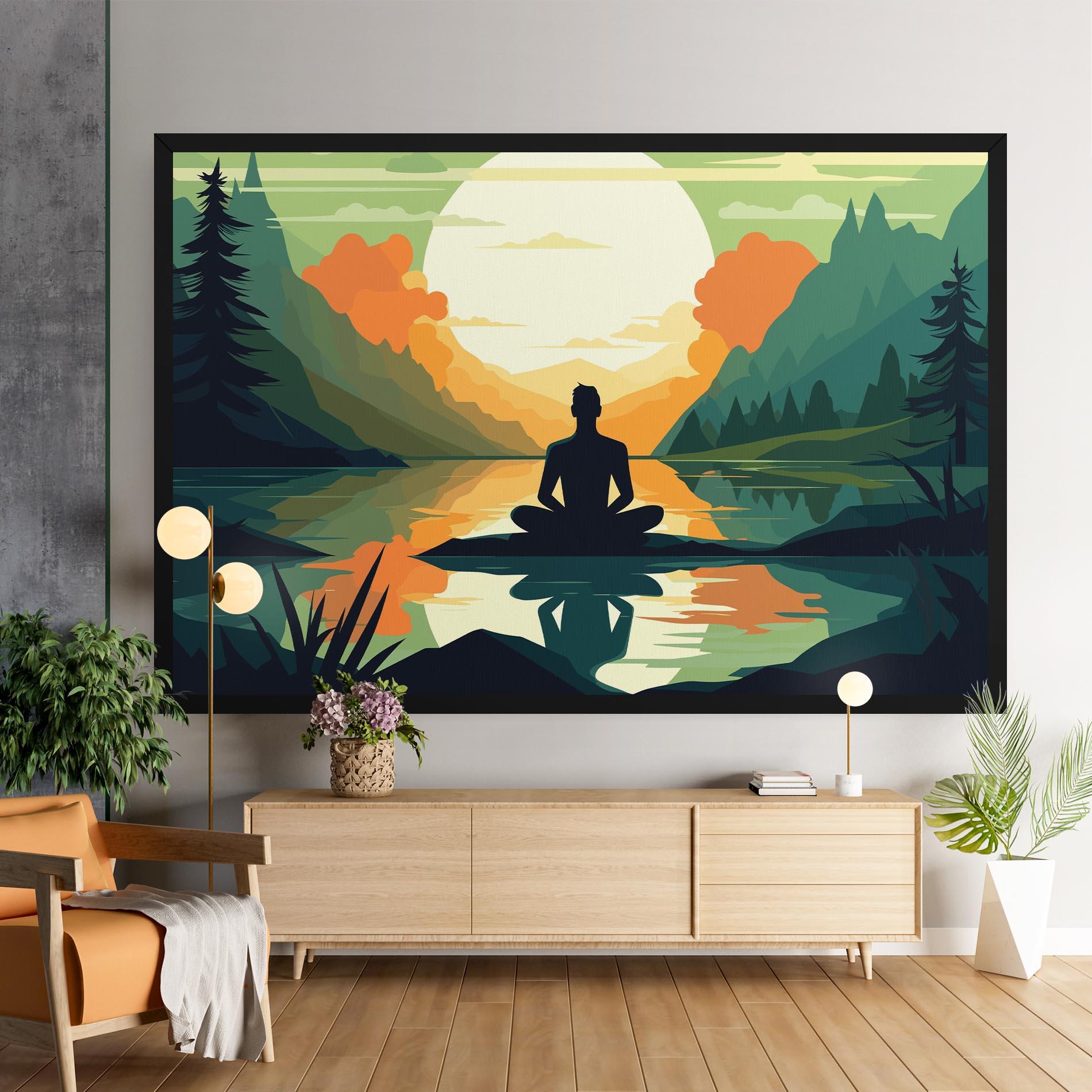 Tablou Canvas Forest Yoga mockup 9